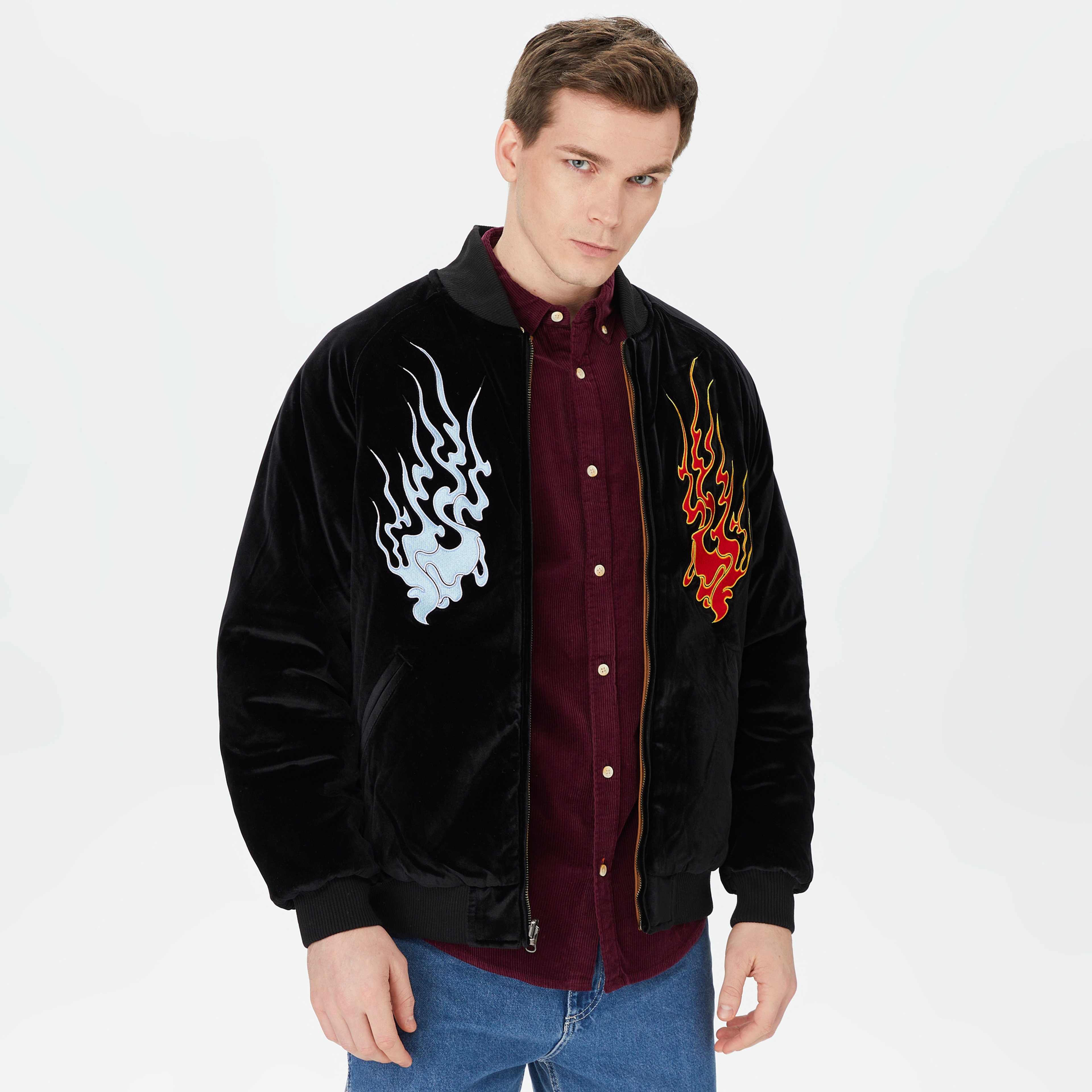 HUF Destructive Skajyan Erkek Siyah Ceket