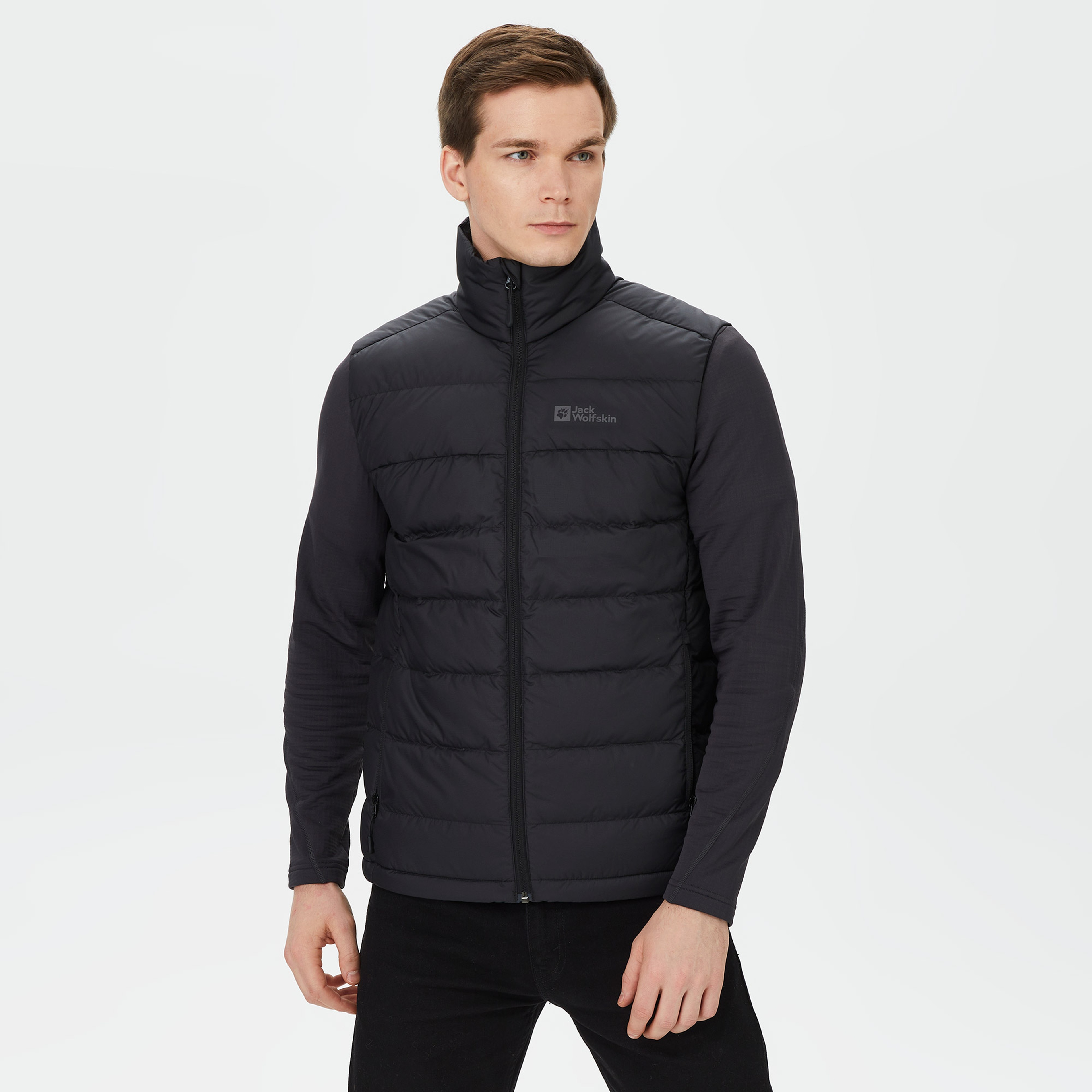 Jack Wolfskin Ather Down Vest Erkek Siyah Yelek