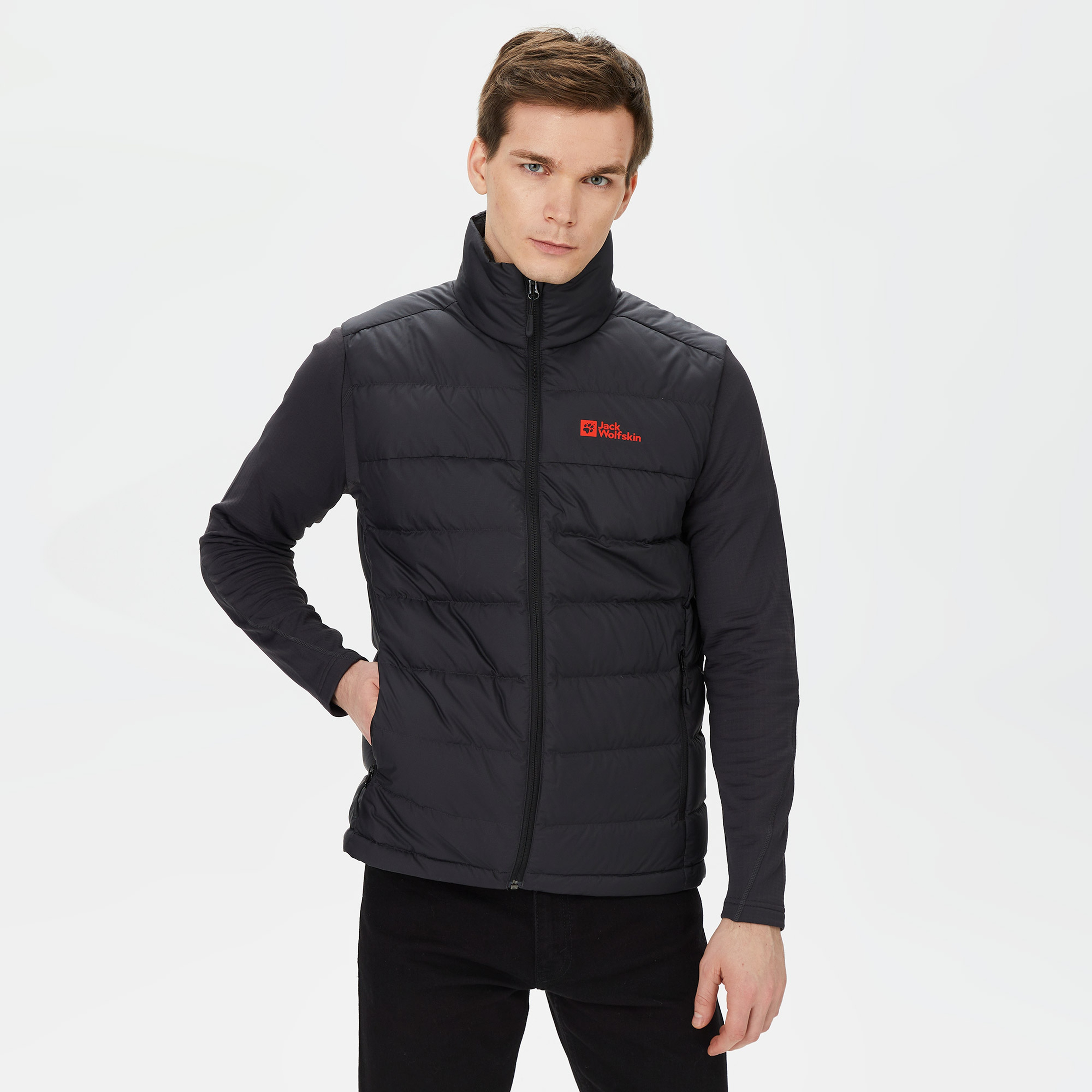 Jack Wolfskin Ather Down Vest Erkek Siyah Yelek