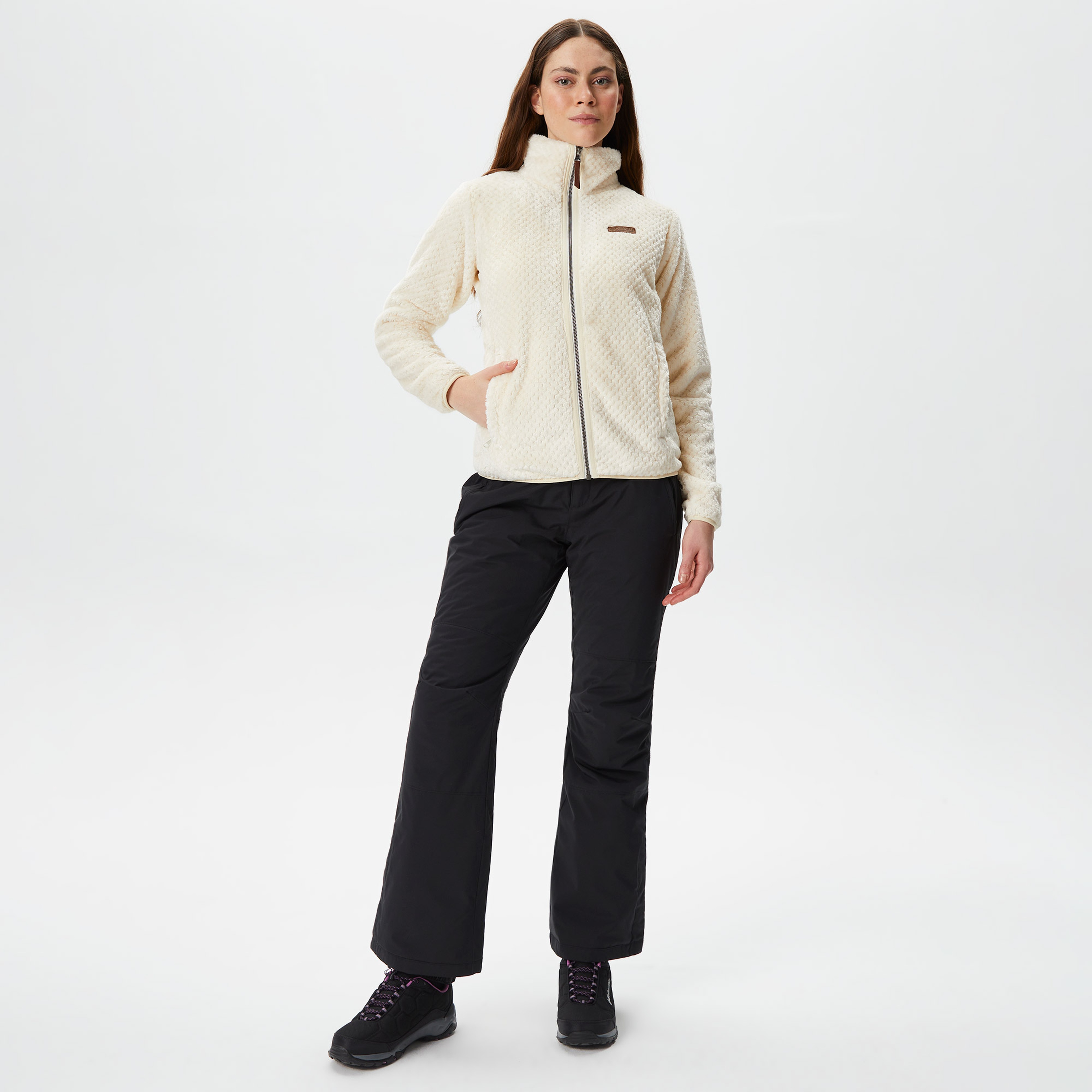 Columbia Fire Side II Sherpa Kadın Beyaz Fermuarlı Polar Ceket