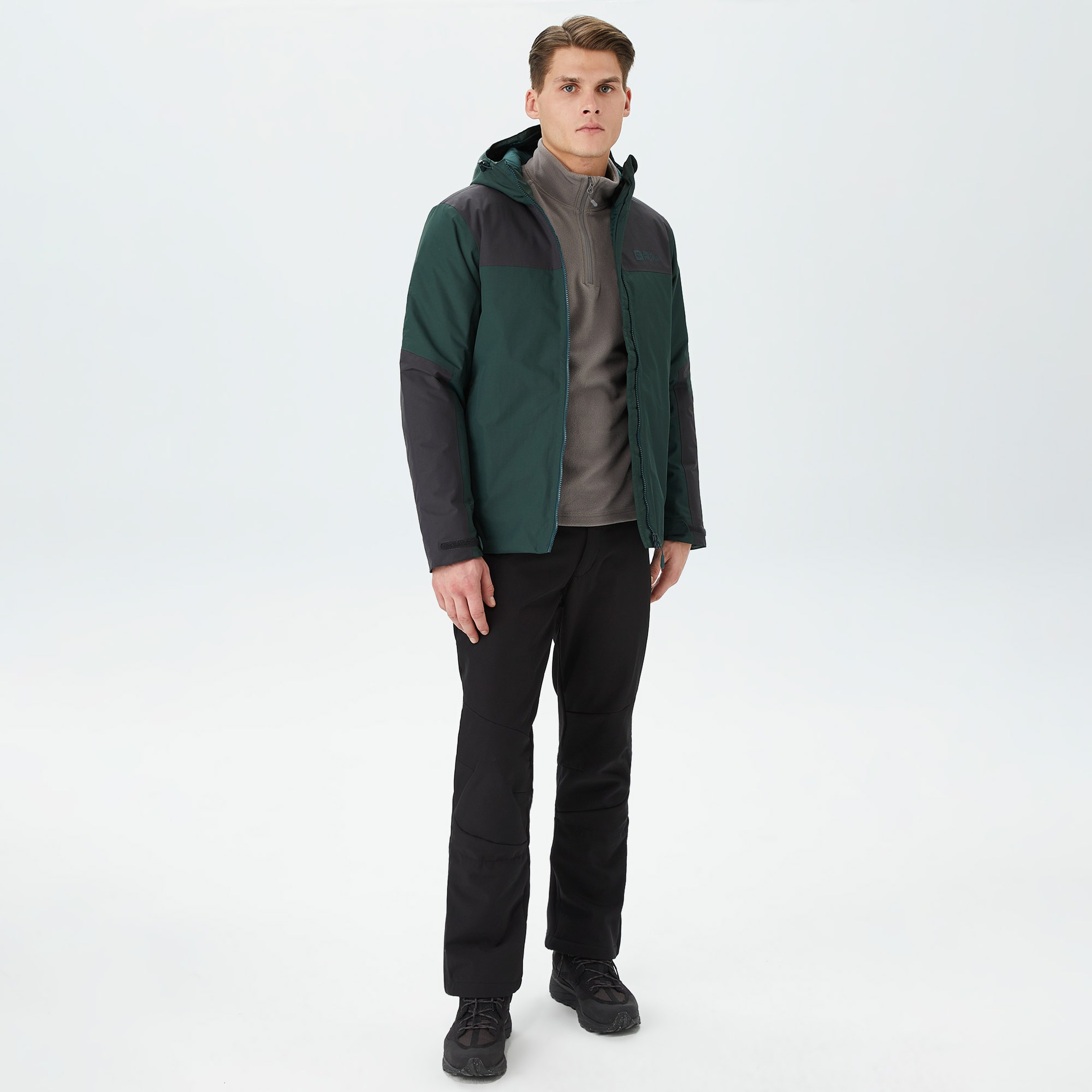 Jack Wolfskin Jasper Ins Erkek Siyah Mont