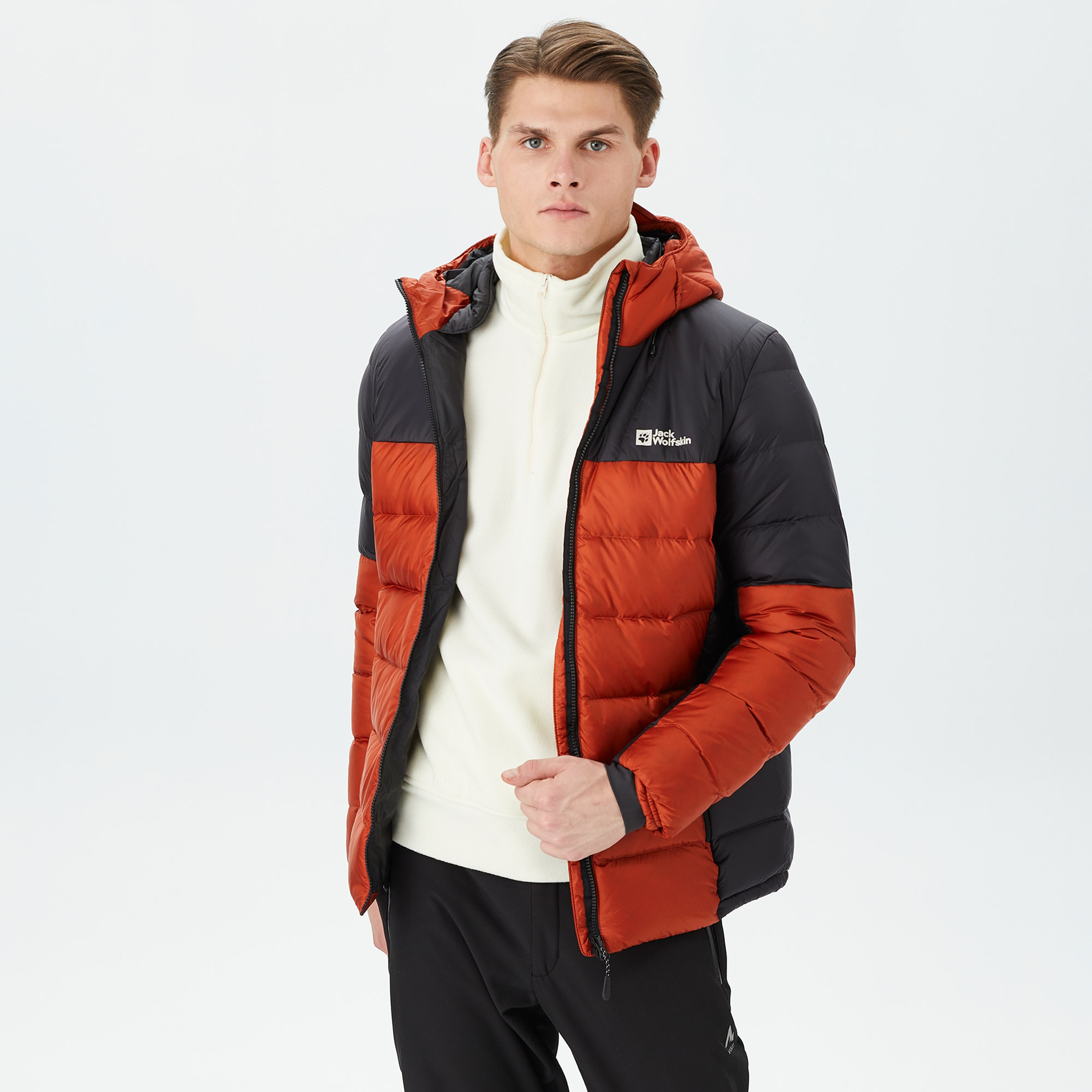 Jack Wolfskin Nebelhorn Down Hoody Erkek Kırmızı Mont