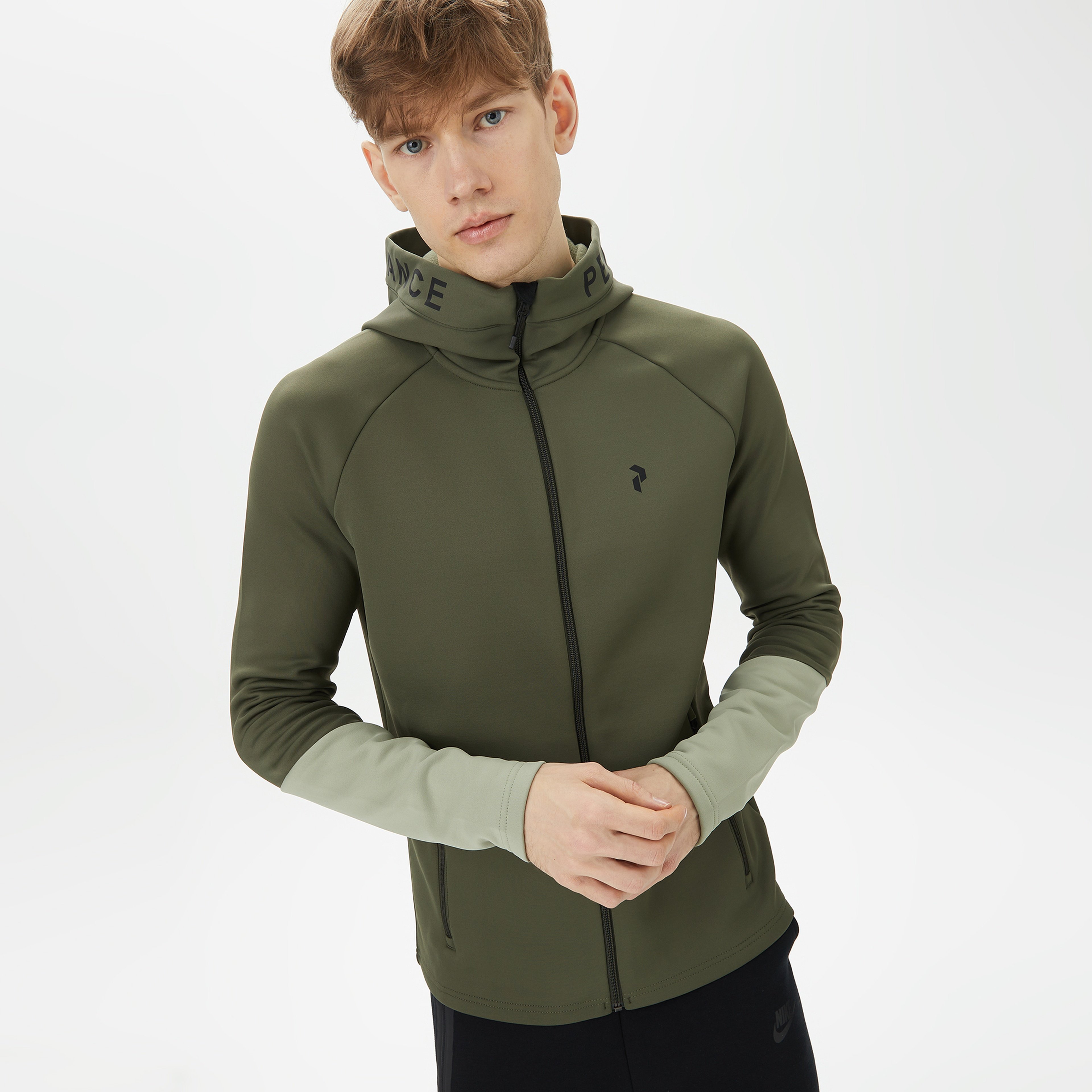 Peak Performance Rider Zip Hood Erkek Yeşil Outdoor Ceket