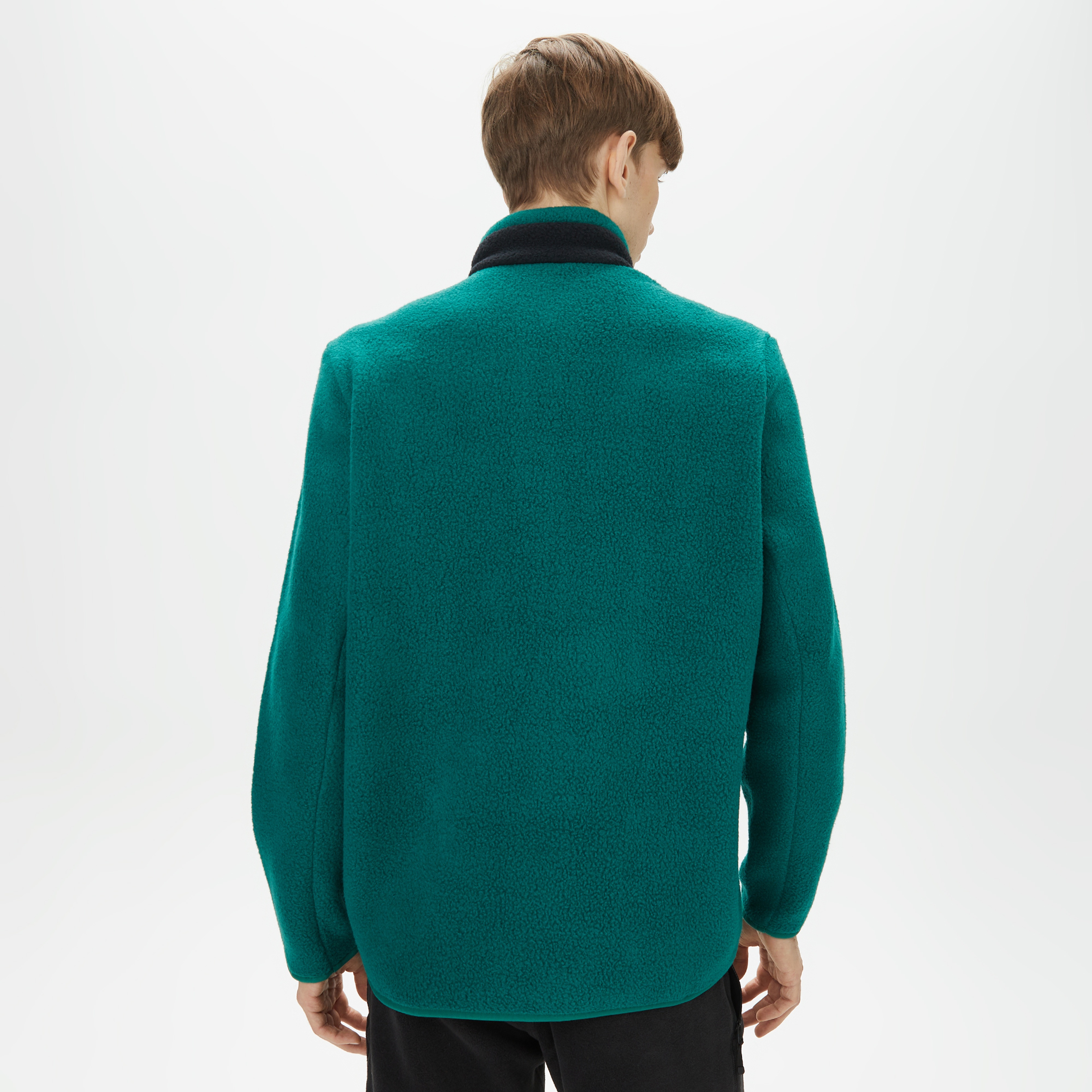 Peak Performance Fleece Snap Erkek Yeşil Outdoor Polar