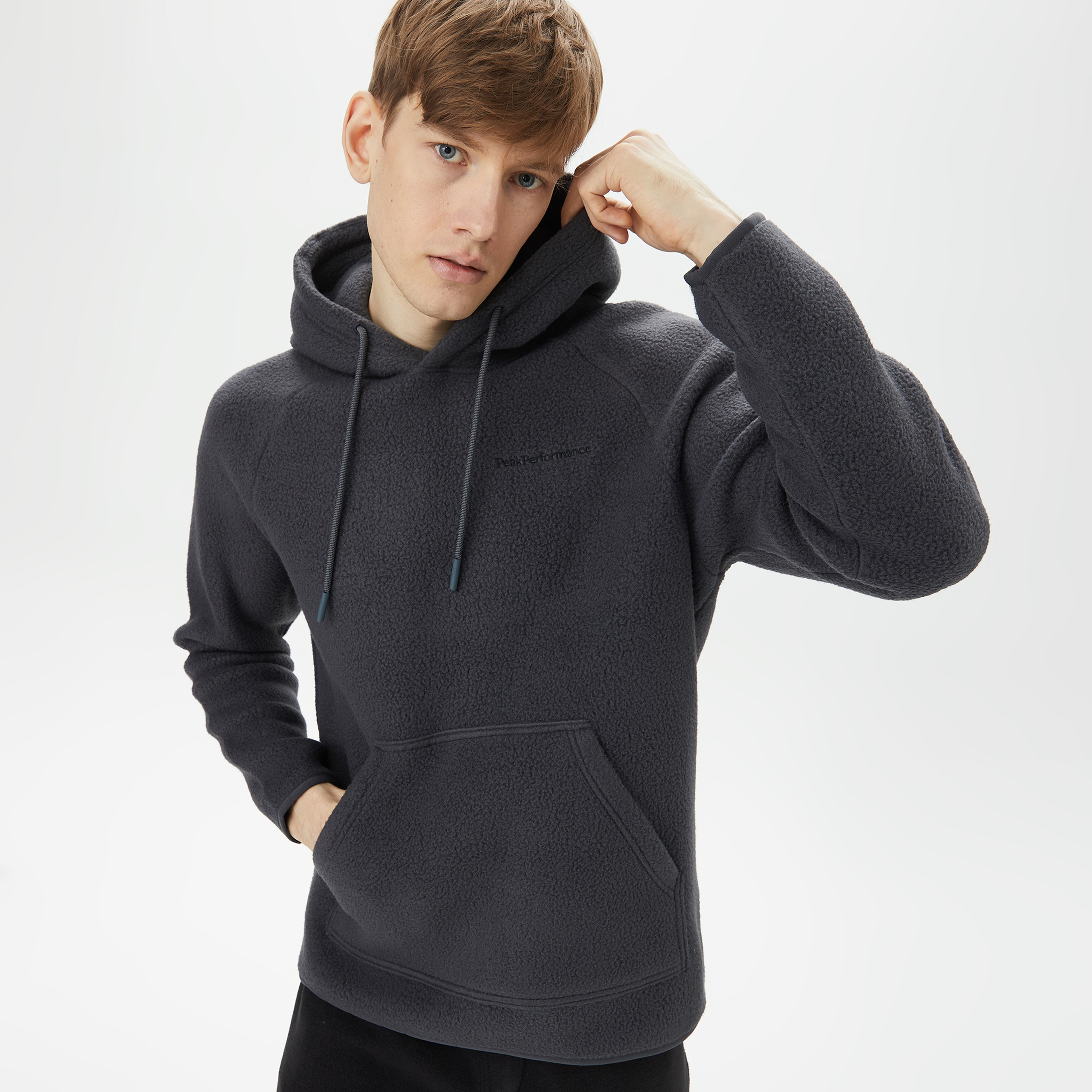 Peak Performance Fleece Hood Erkek Gri Outdoor Polar