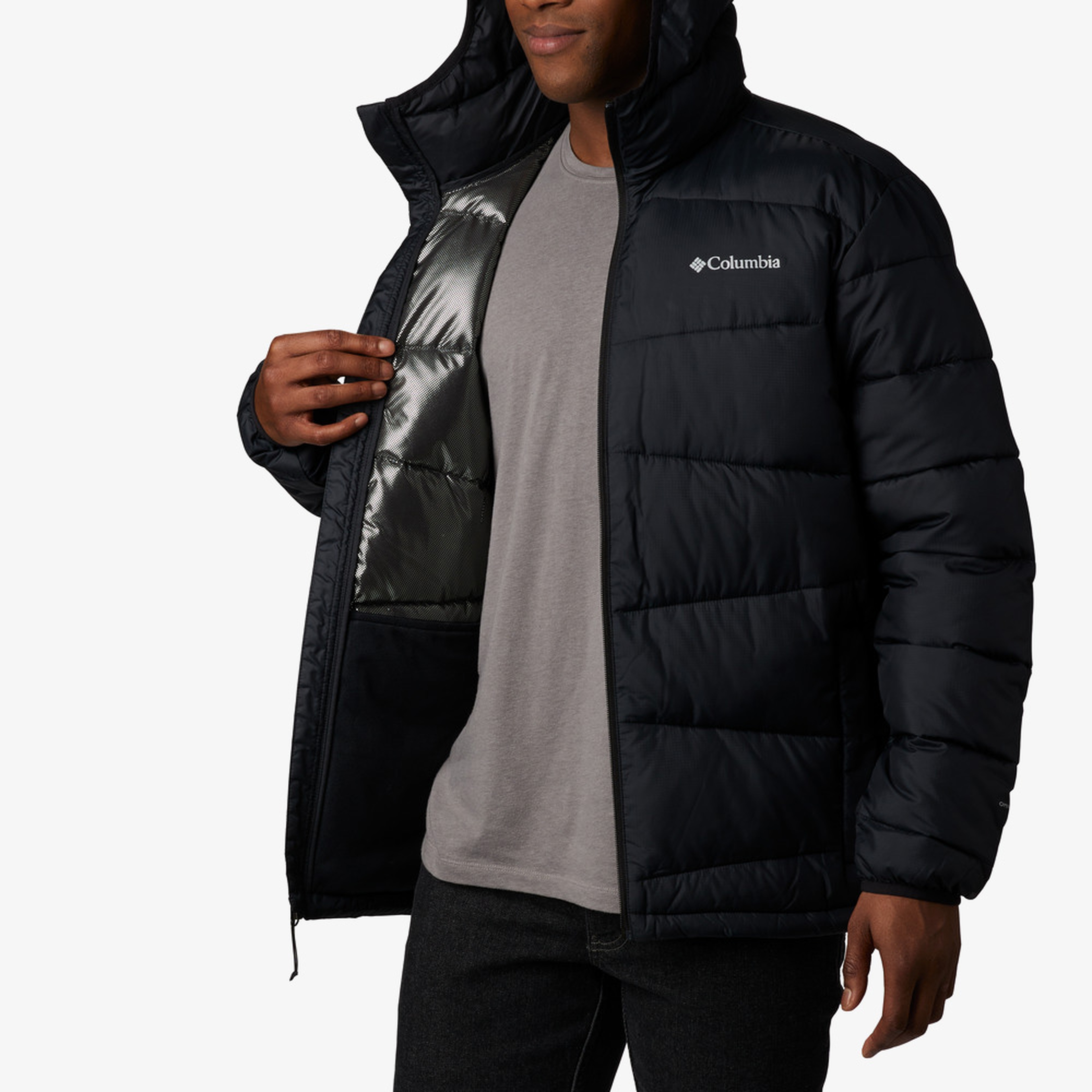 Columbia Fivemile Butte Hooded Erkek Siyah Mont