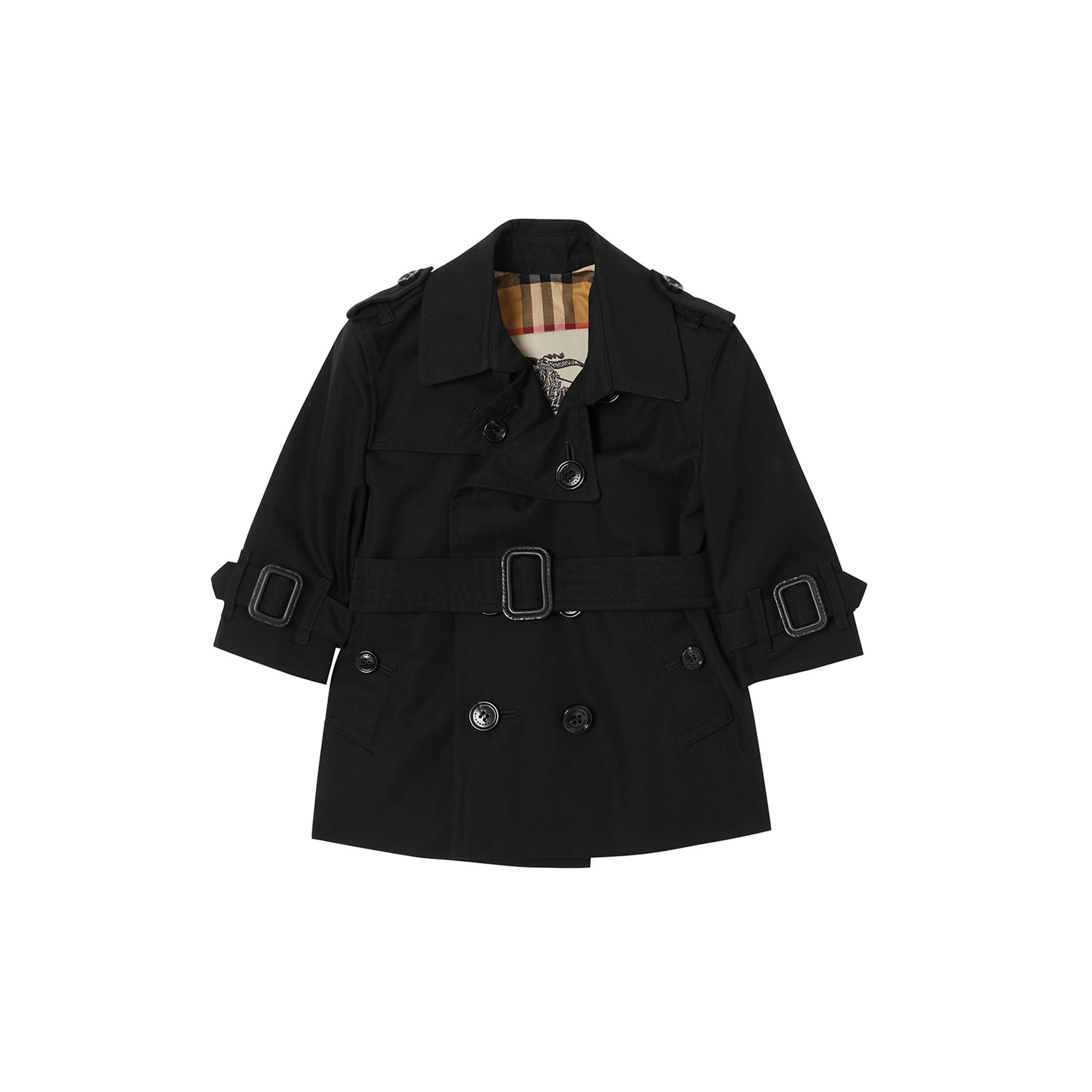 Burberry Çocuk Siyah Pardesu
