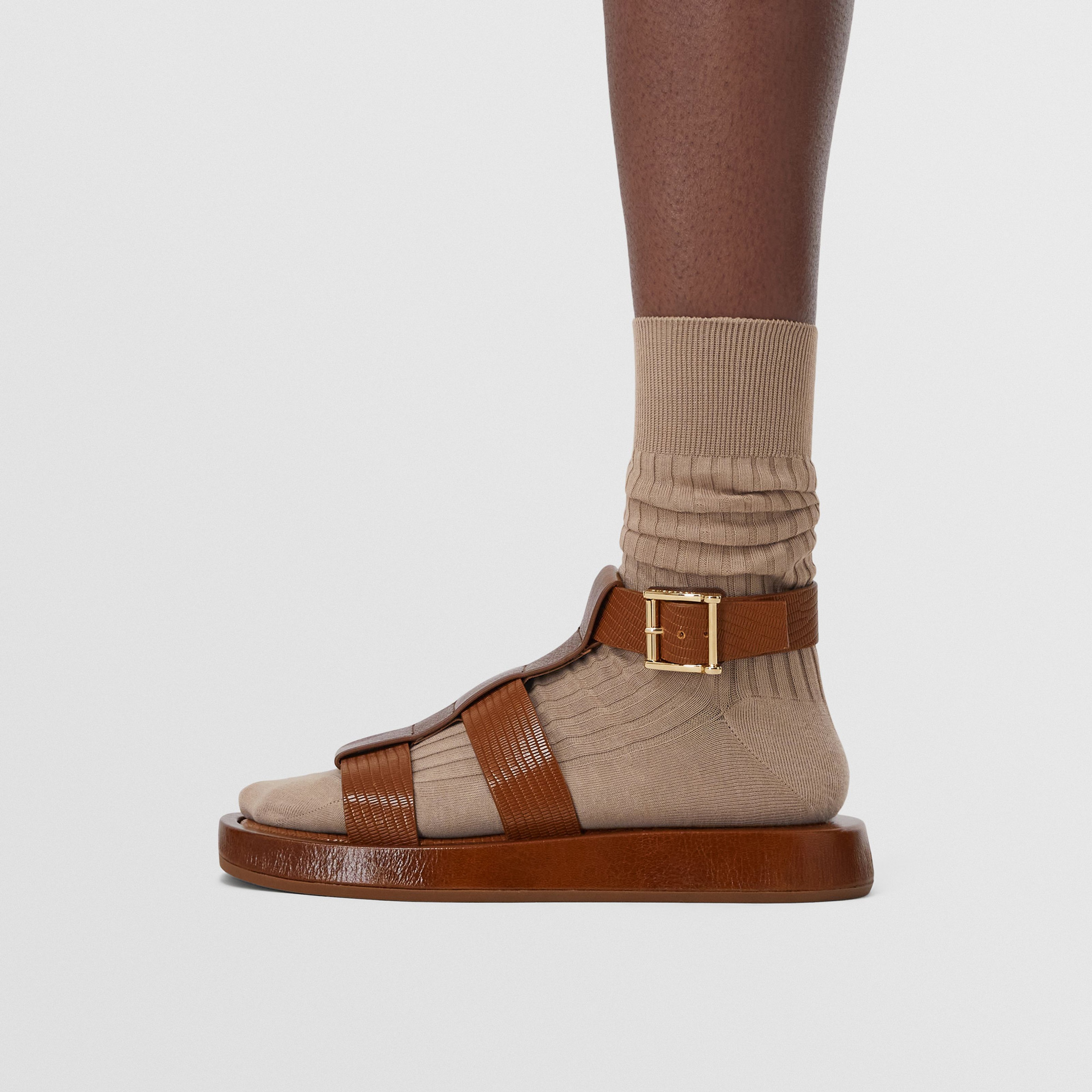Burberry Kadın Kahverengi Sandalet