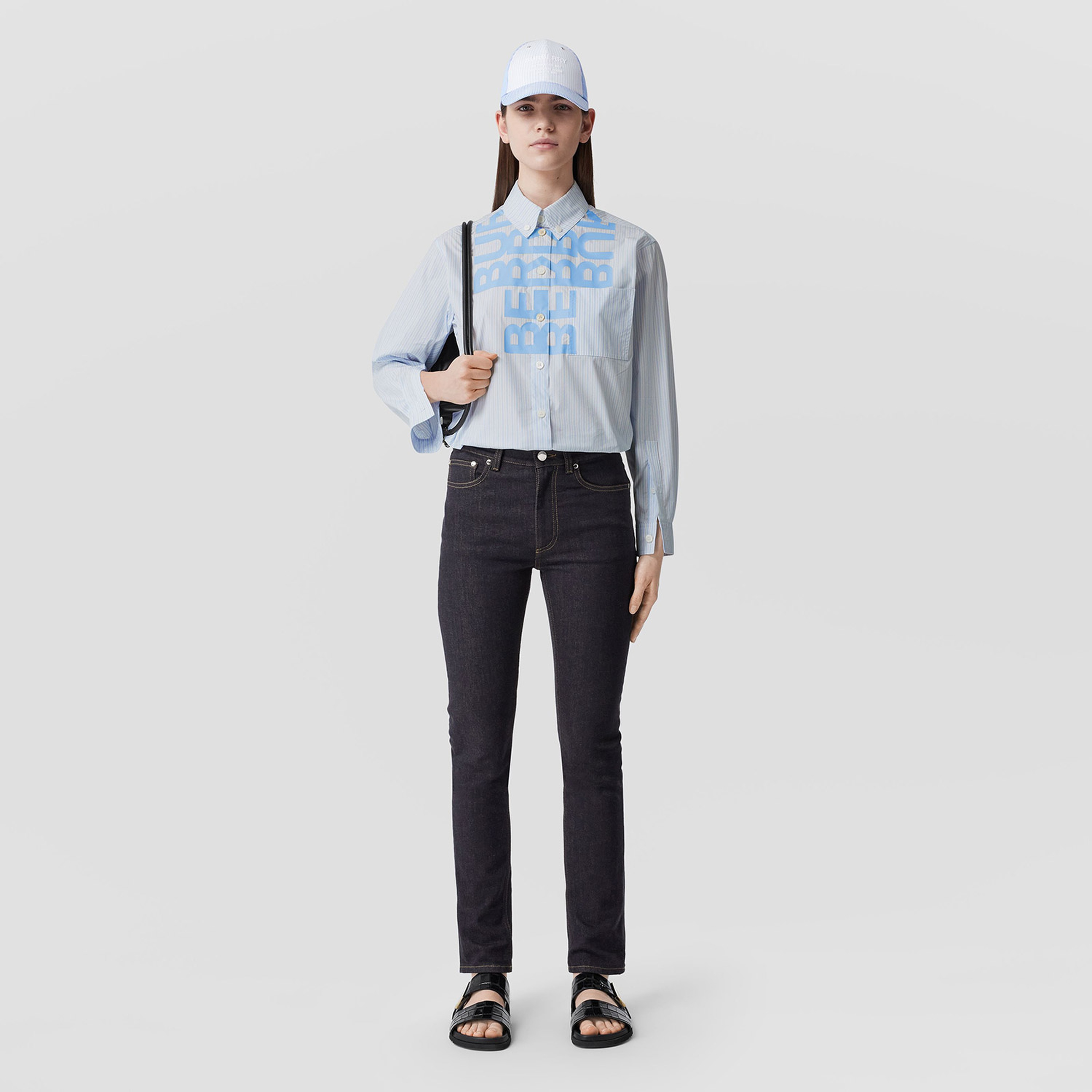 Burberry Kadın Mavi Pantolon