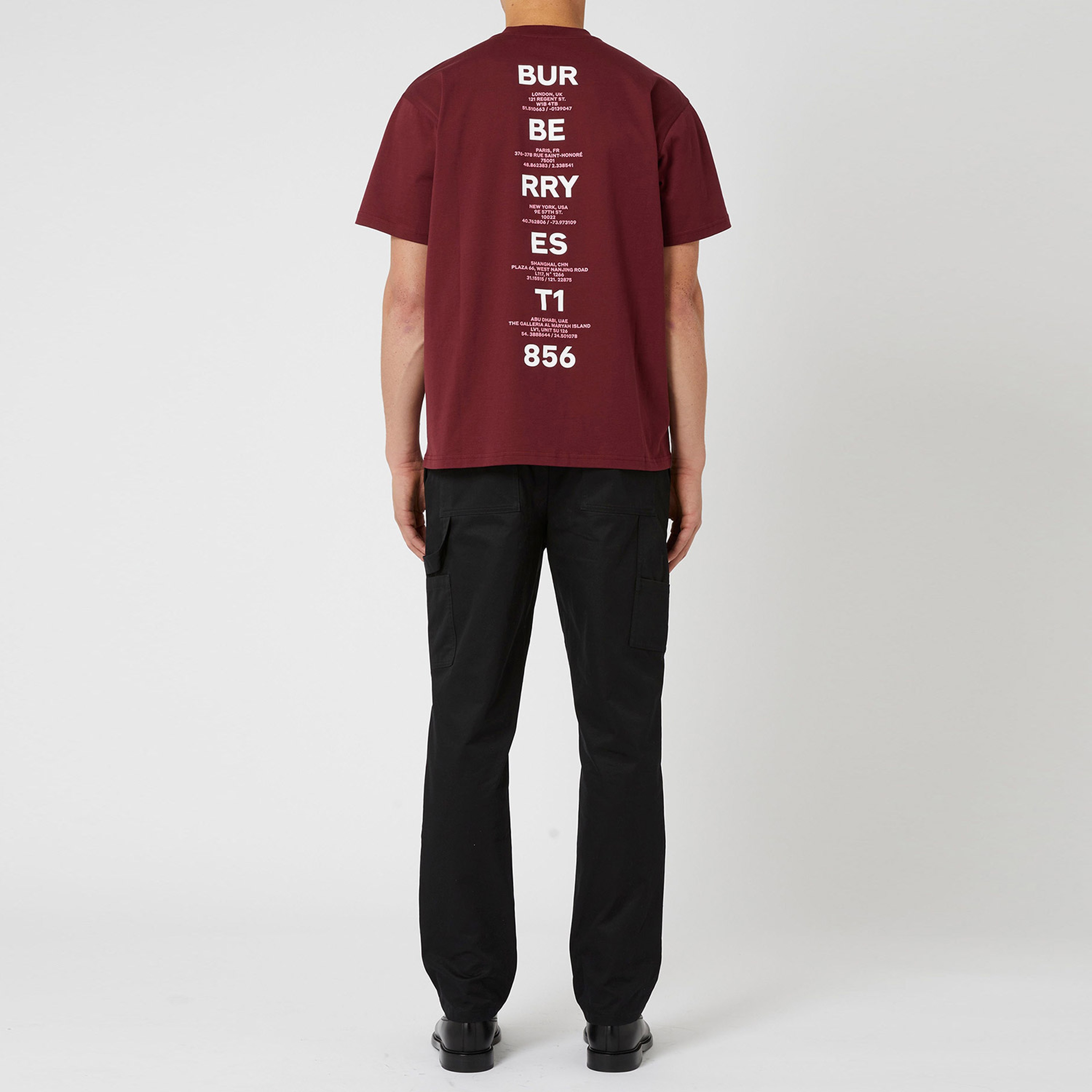 Burberry Erkek Bordo T-Shirt
