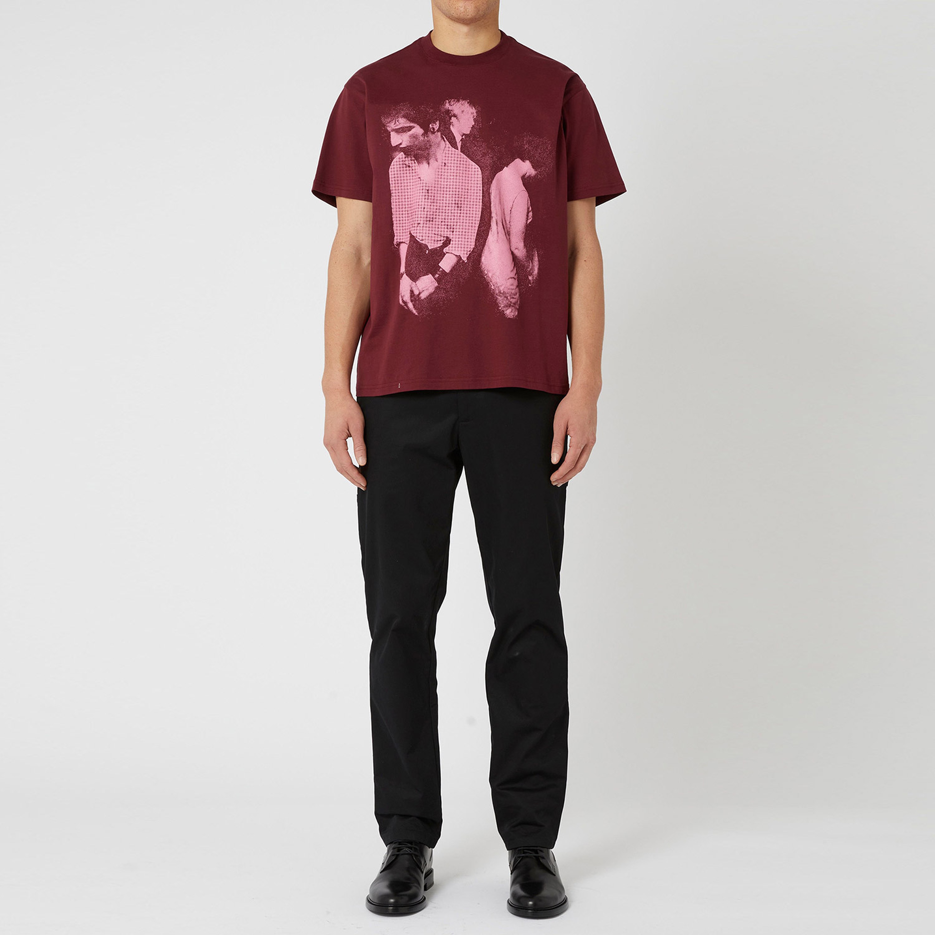 Burberry Erkek Bordo T-Shirt