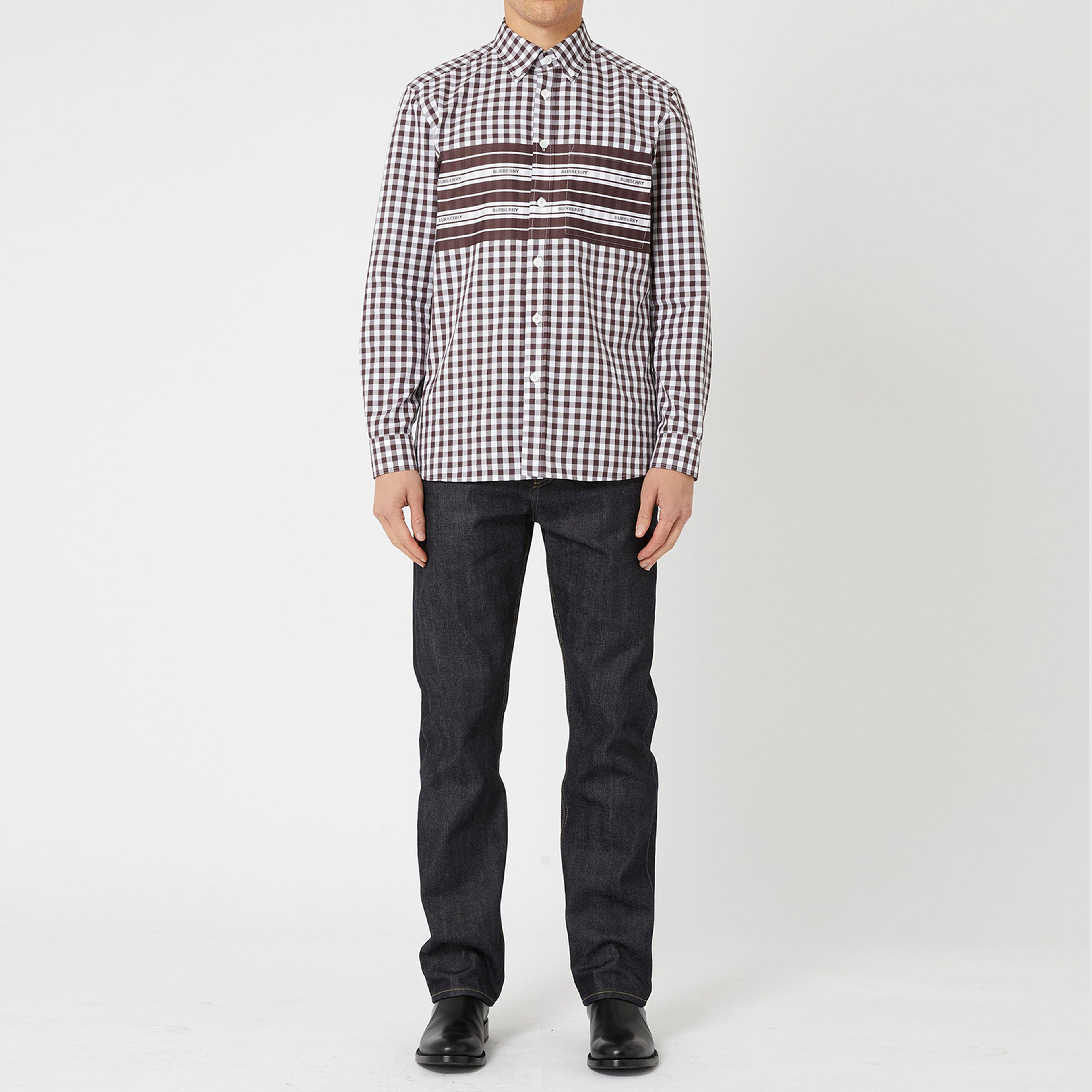 Burberry Erkek Bordo Gömlek