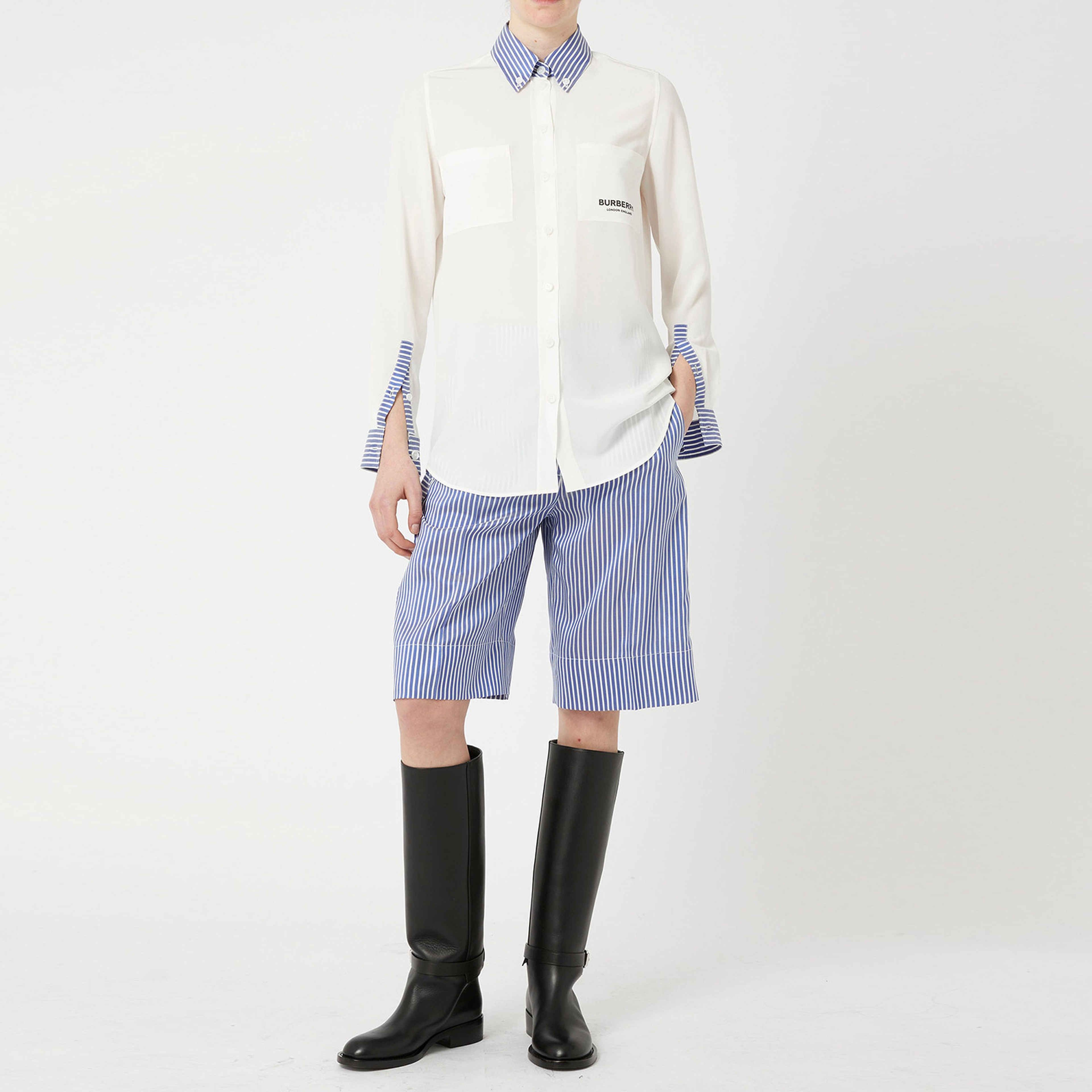 Burberry Kadın Beyaz Gömlek