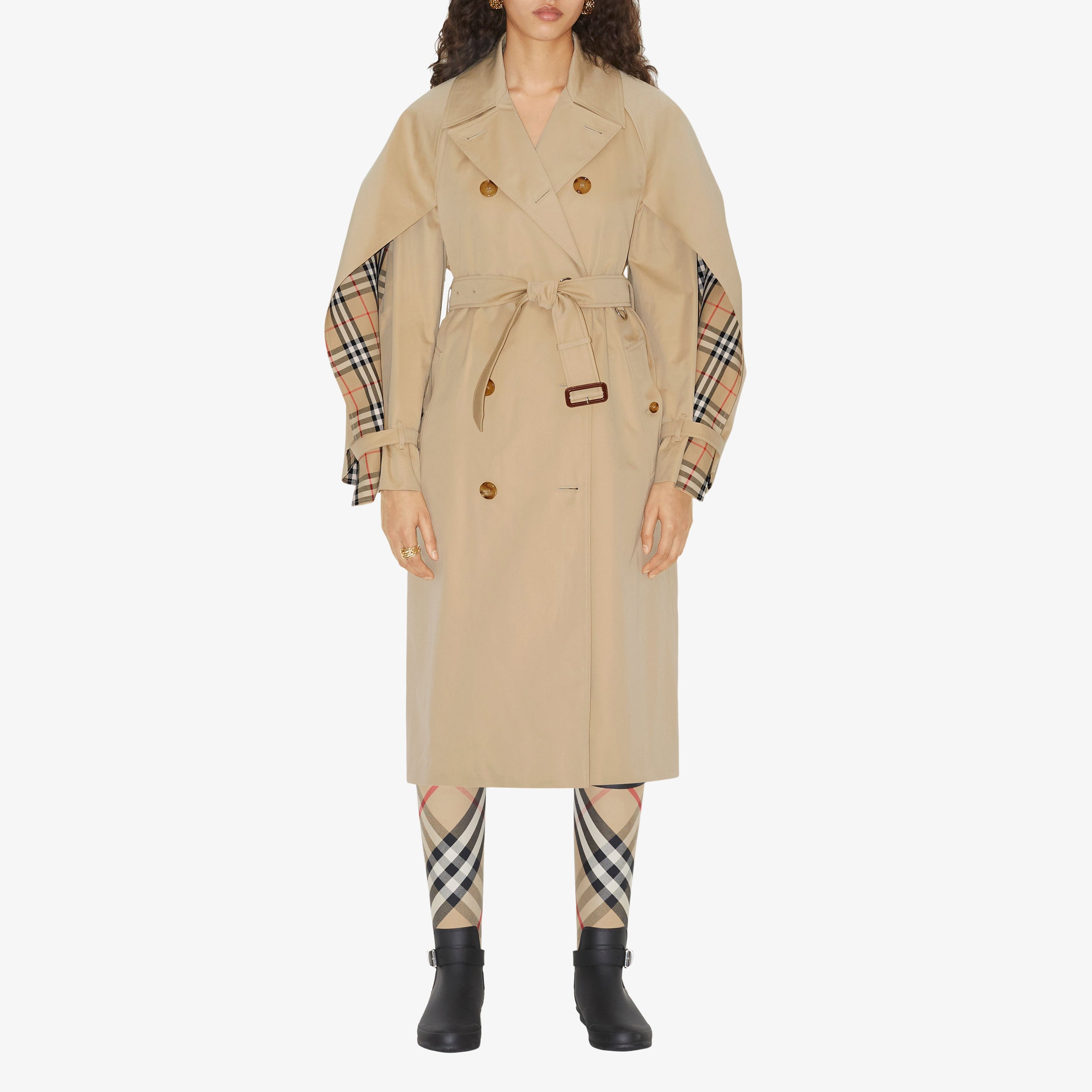 Burberry Kadın Sarı Pardesu