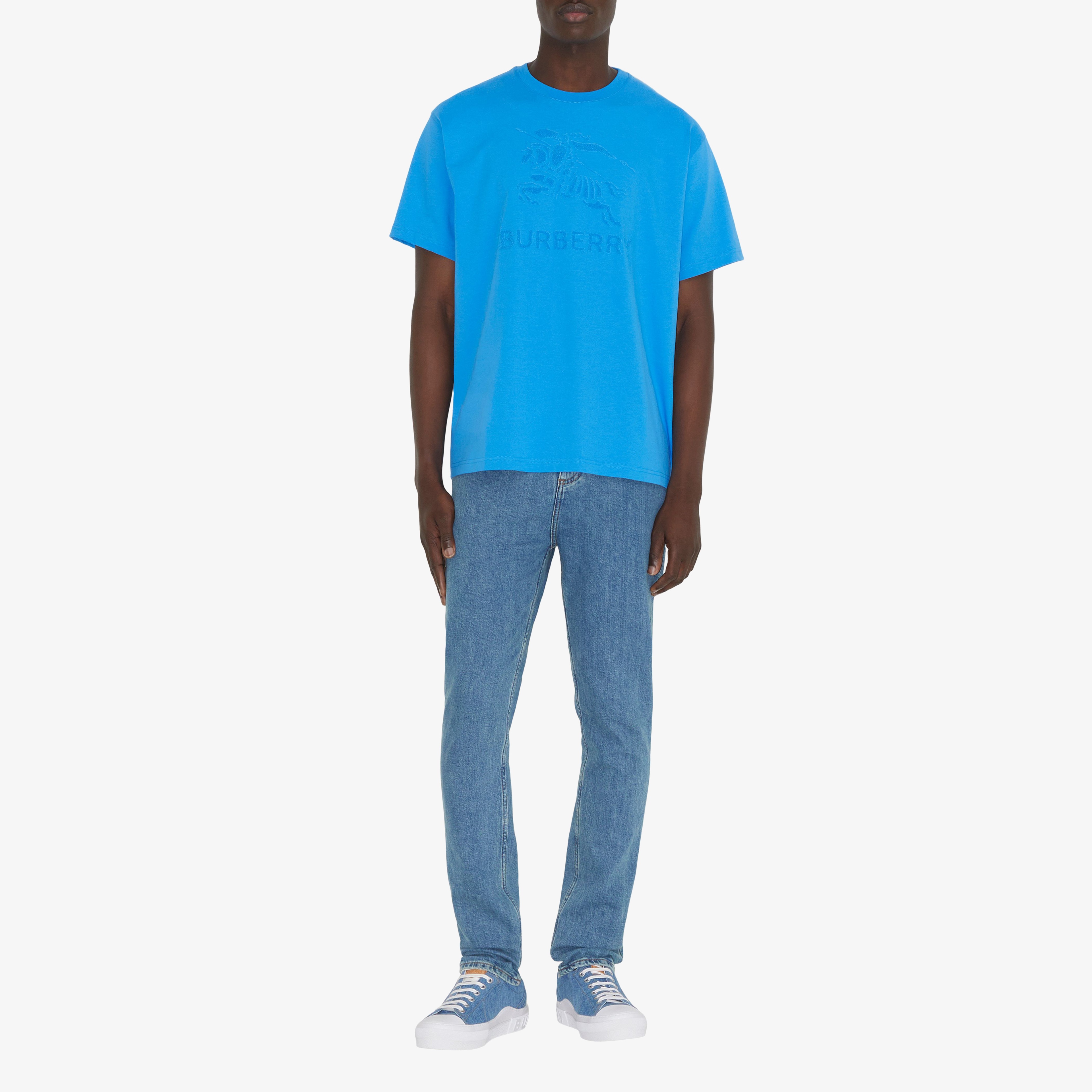 Burberry Erkek Mavi T-Shirt