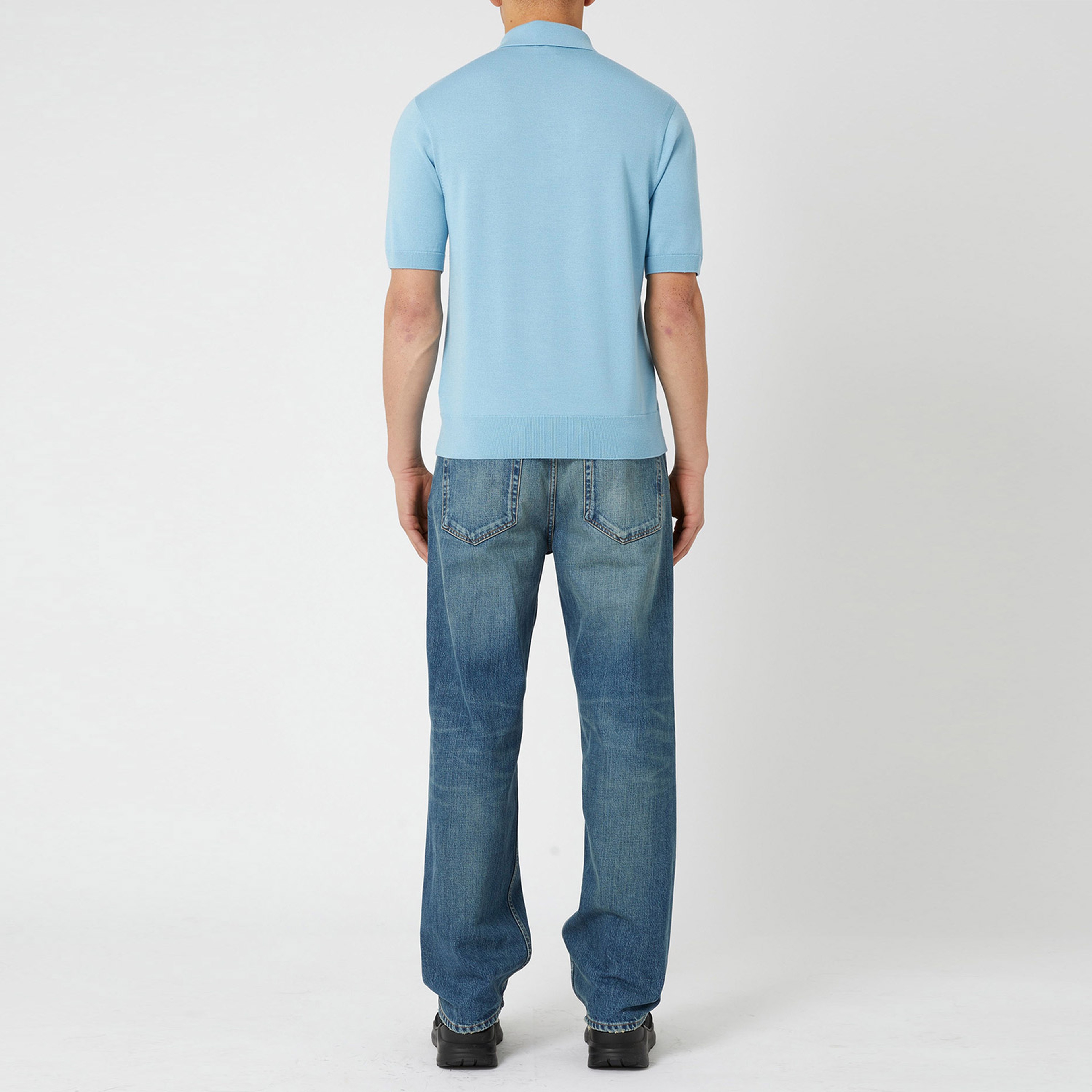 Burberry Erkek Mavi Triko