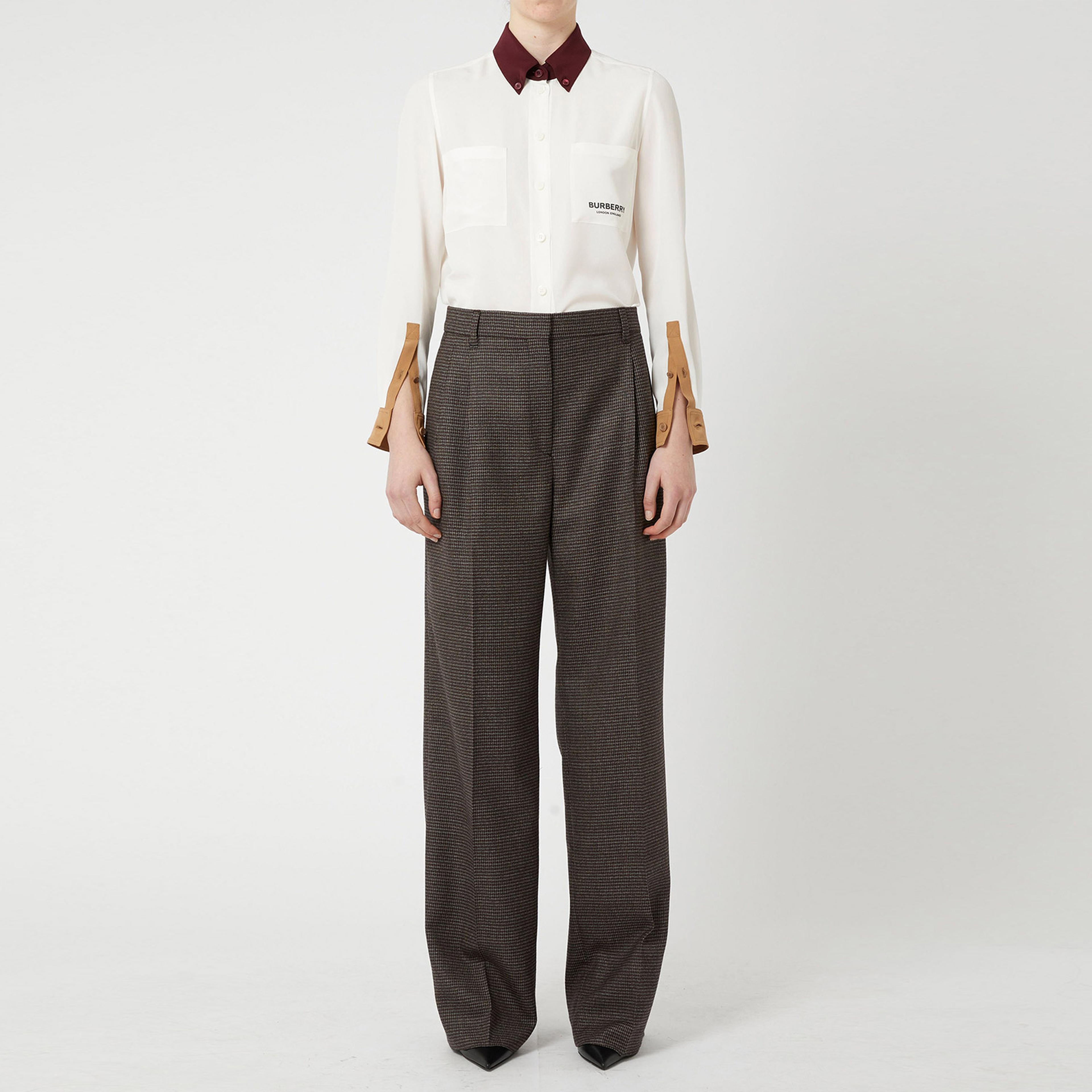 Burberry Kadın Beyaz Gömlek