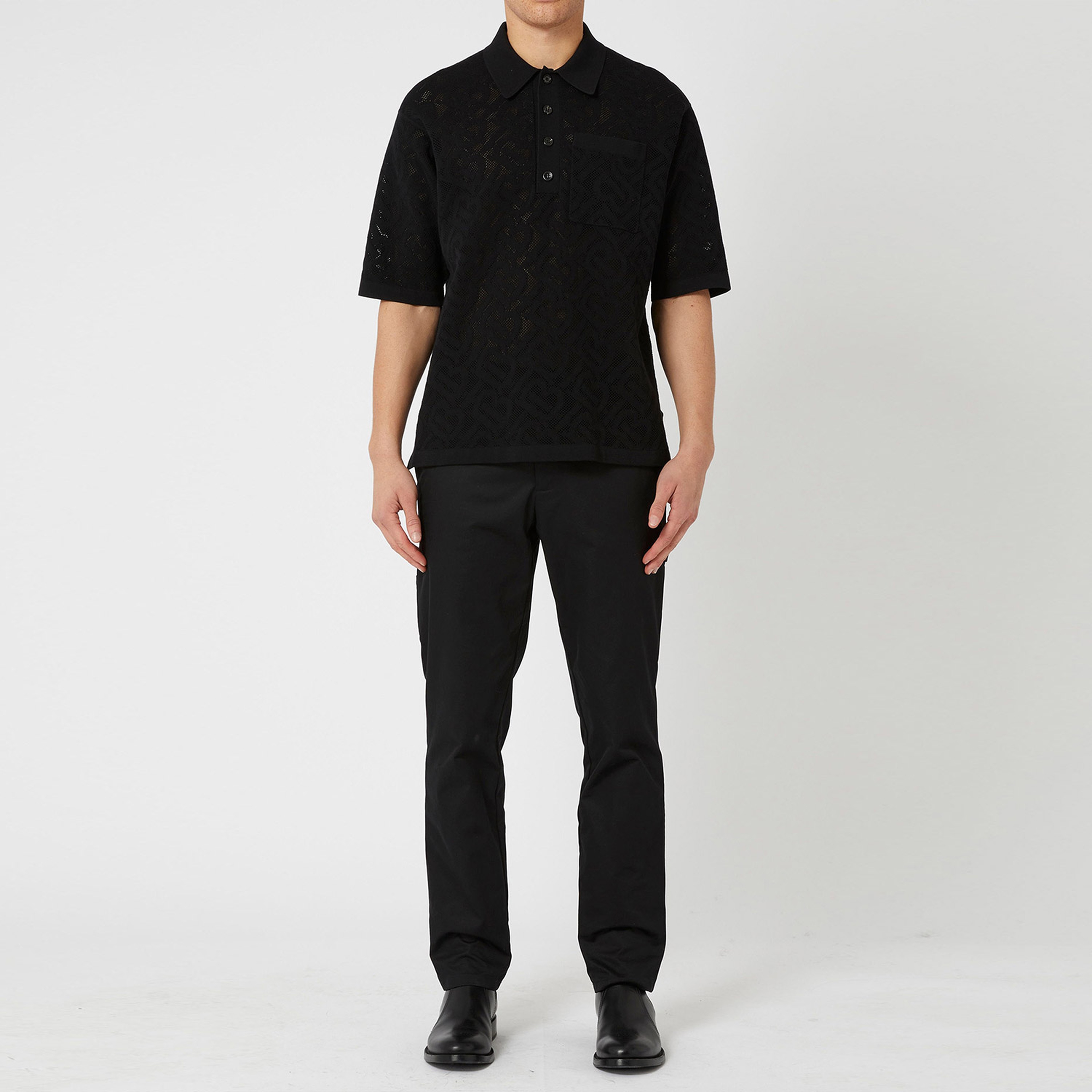 Burberry Erkek Siyah Triko