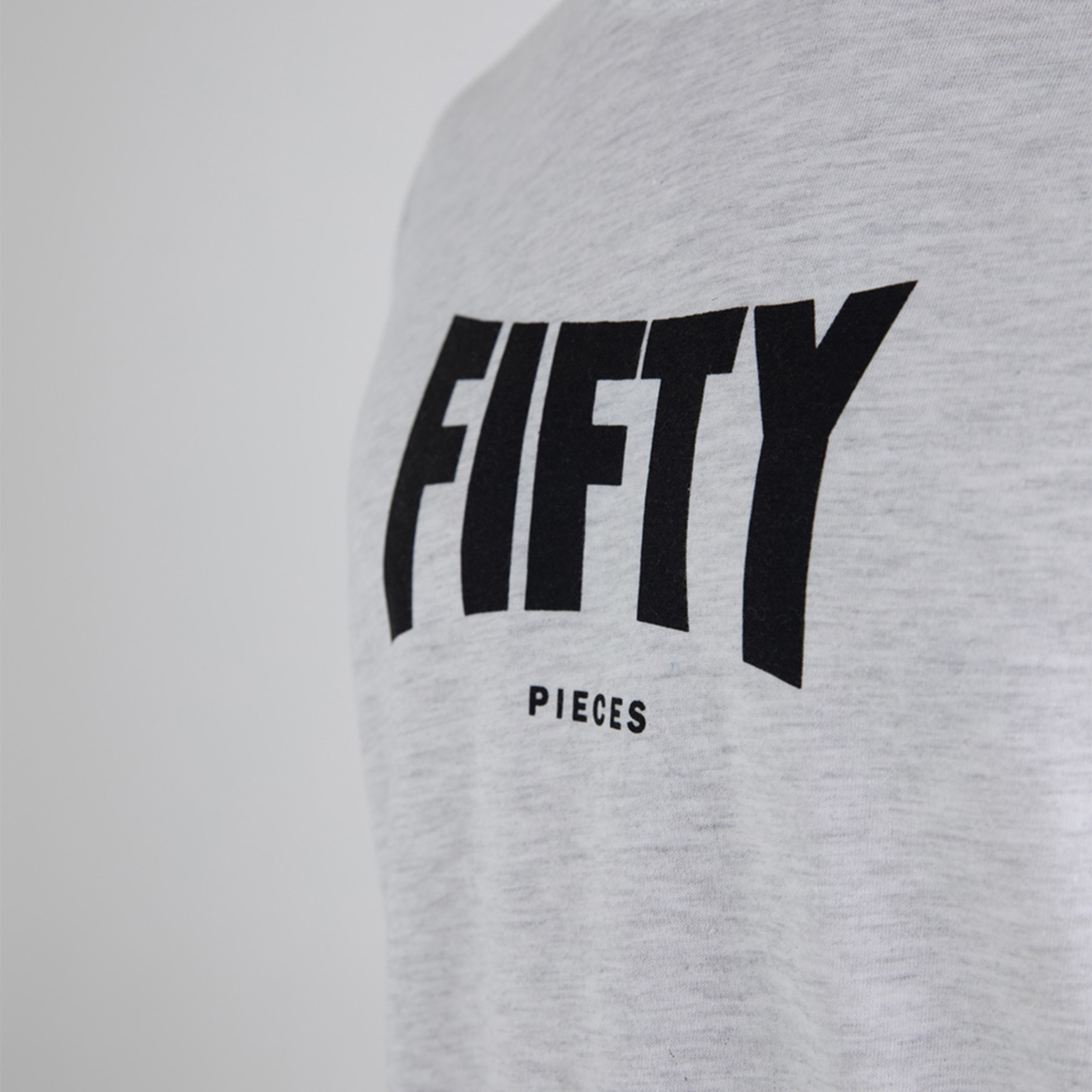Fifty Pieces Basic Erkek Gri T-Shirt