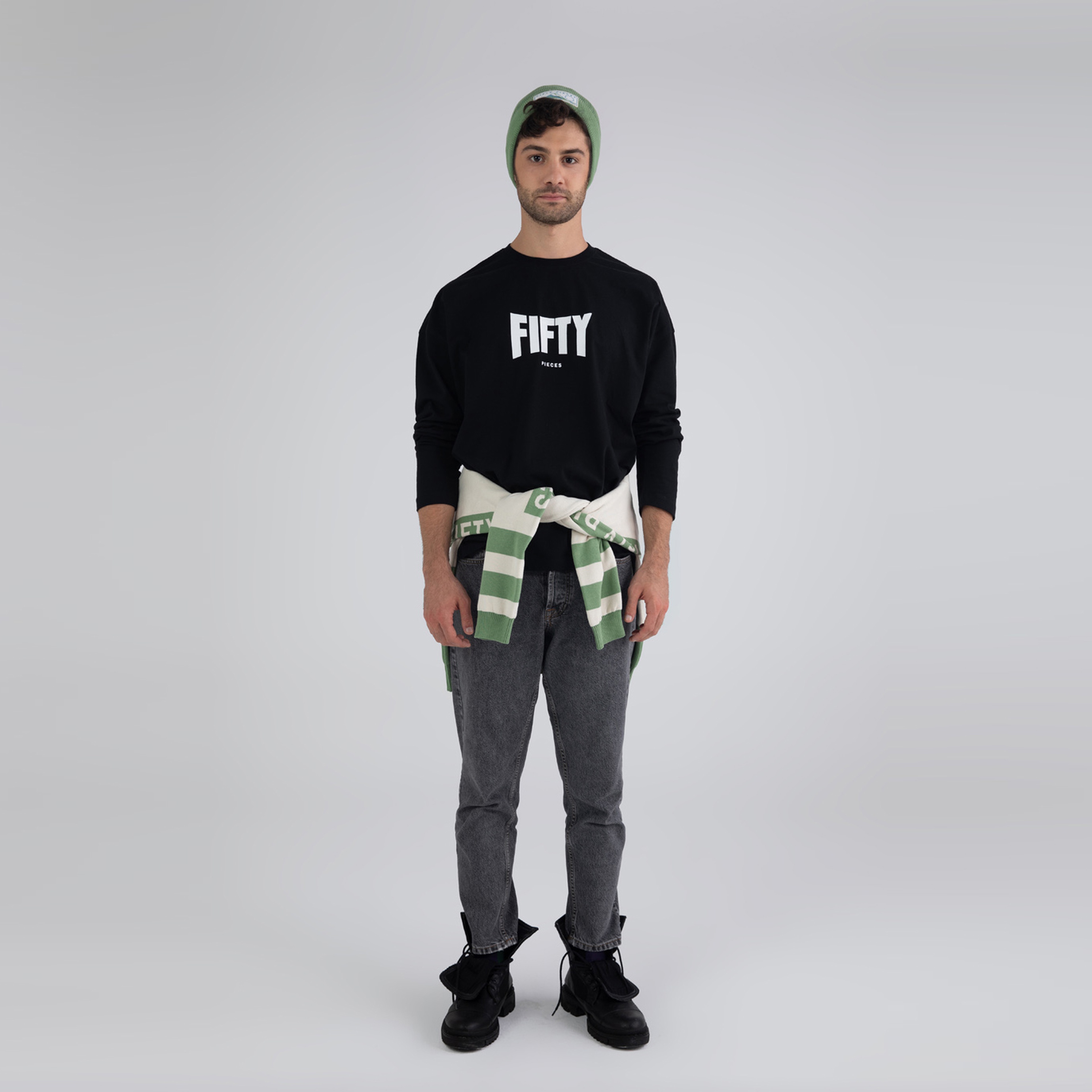 Fifty Pieces Basic Erkek Siyah T-Shirt