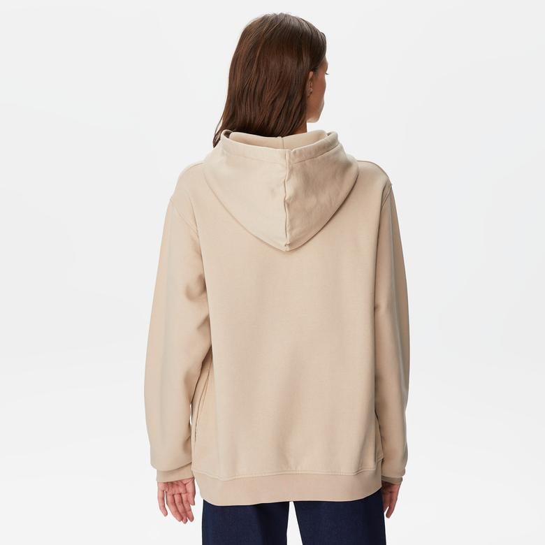 The Stay Line Etheral Unisex Bej Hoodie