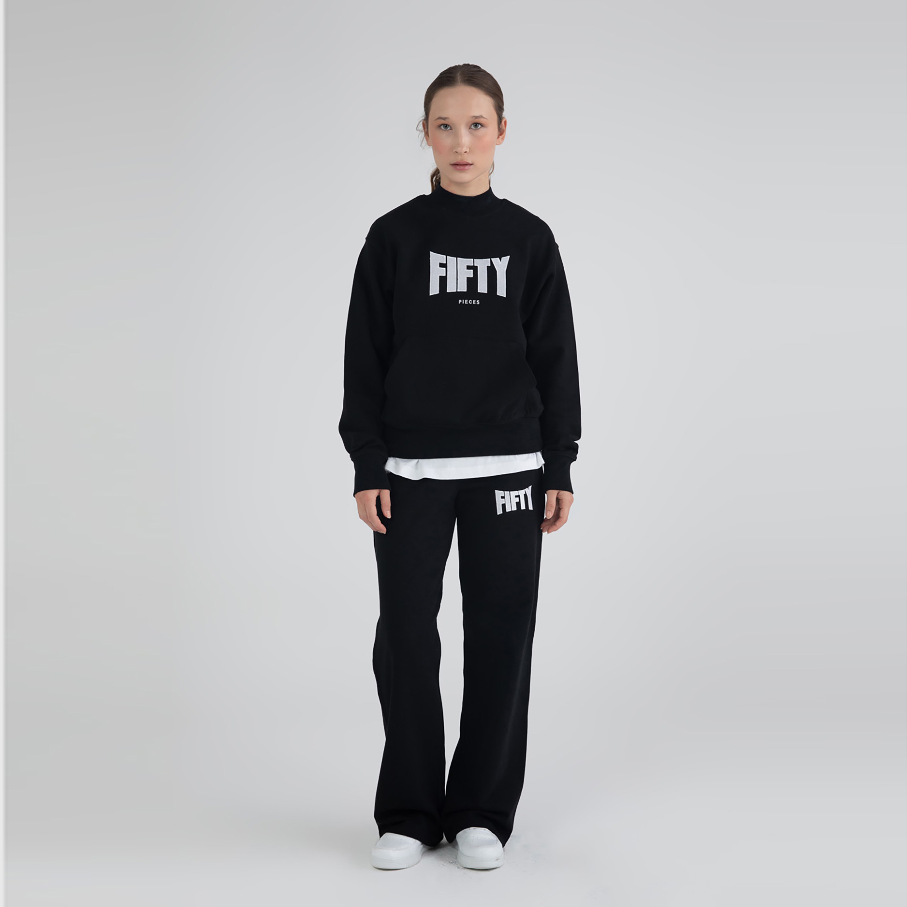 Fifty Pieces Classic Kadın Siyah Sweatshirt