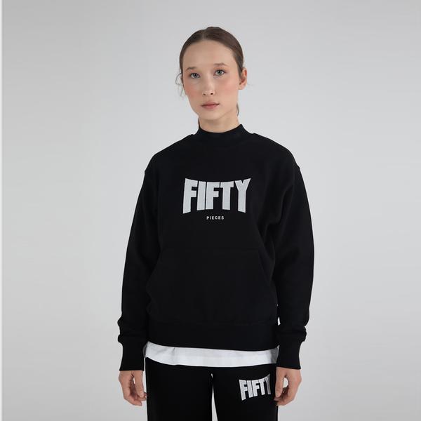 Fifty Pieces Classic Kadın Siyah Sweatshirt