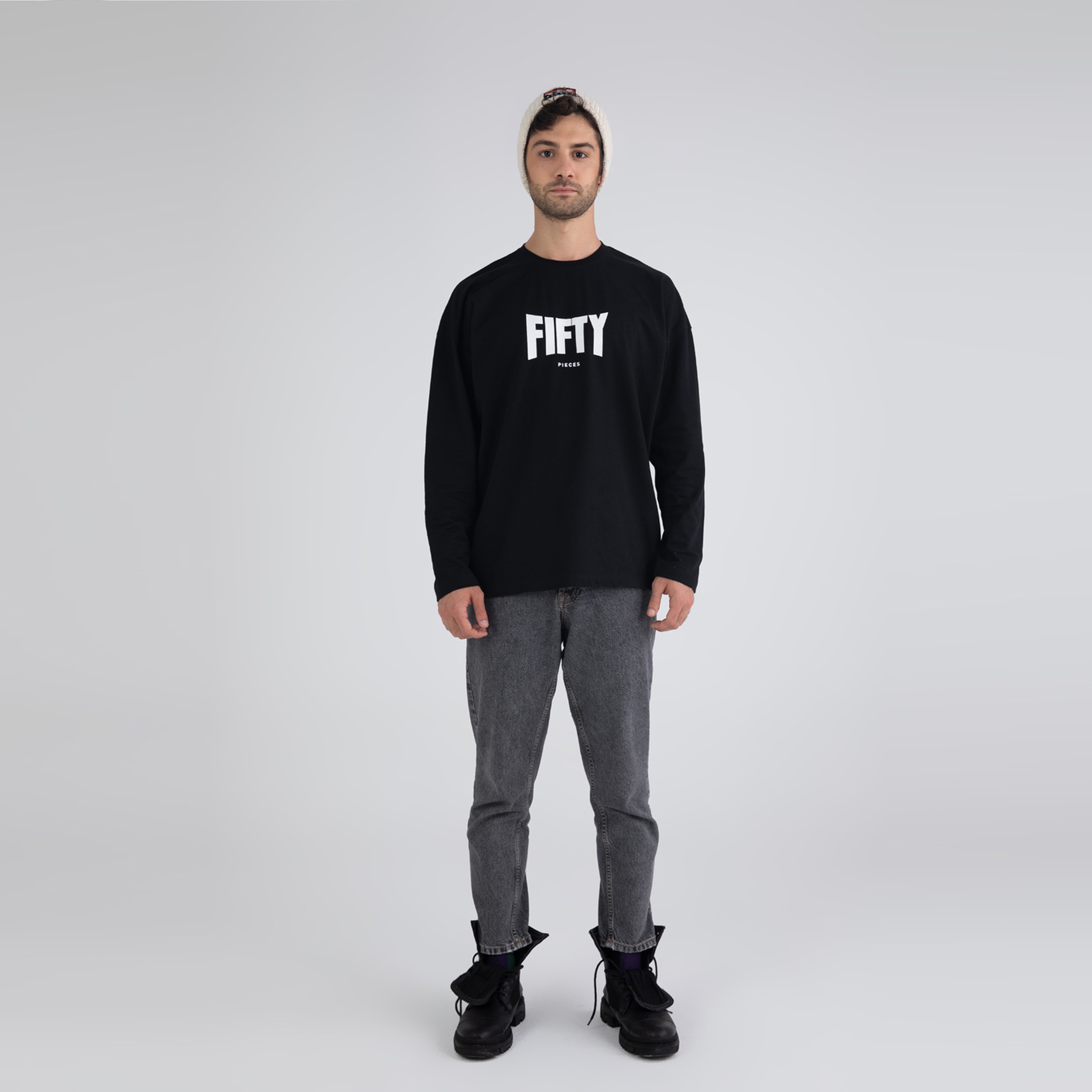 Fifty Pieces Basic Erkek Siyah T-Shirt