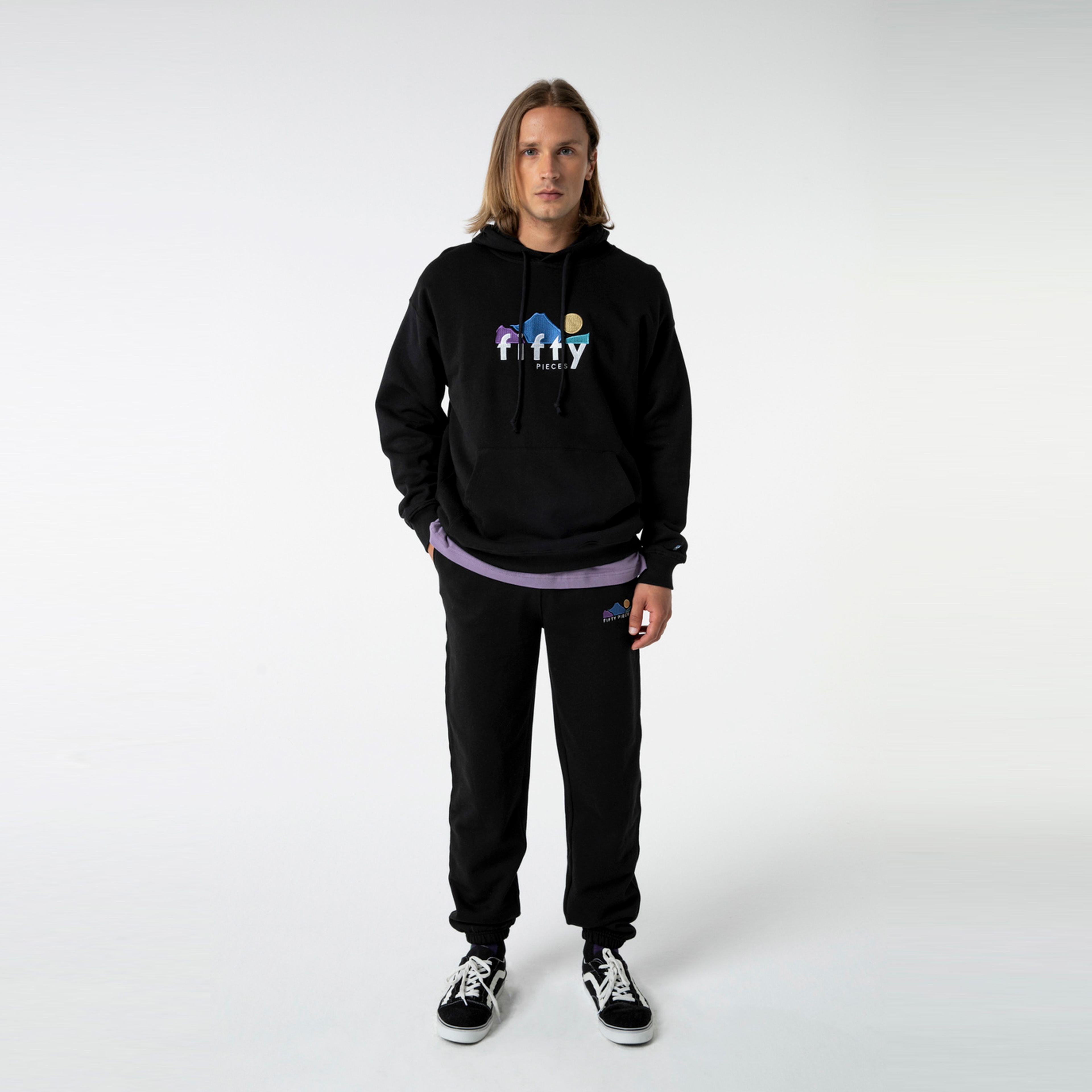 Fifty Pieces Oversize Erkek Siyah Hoodie