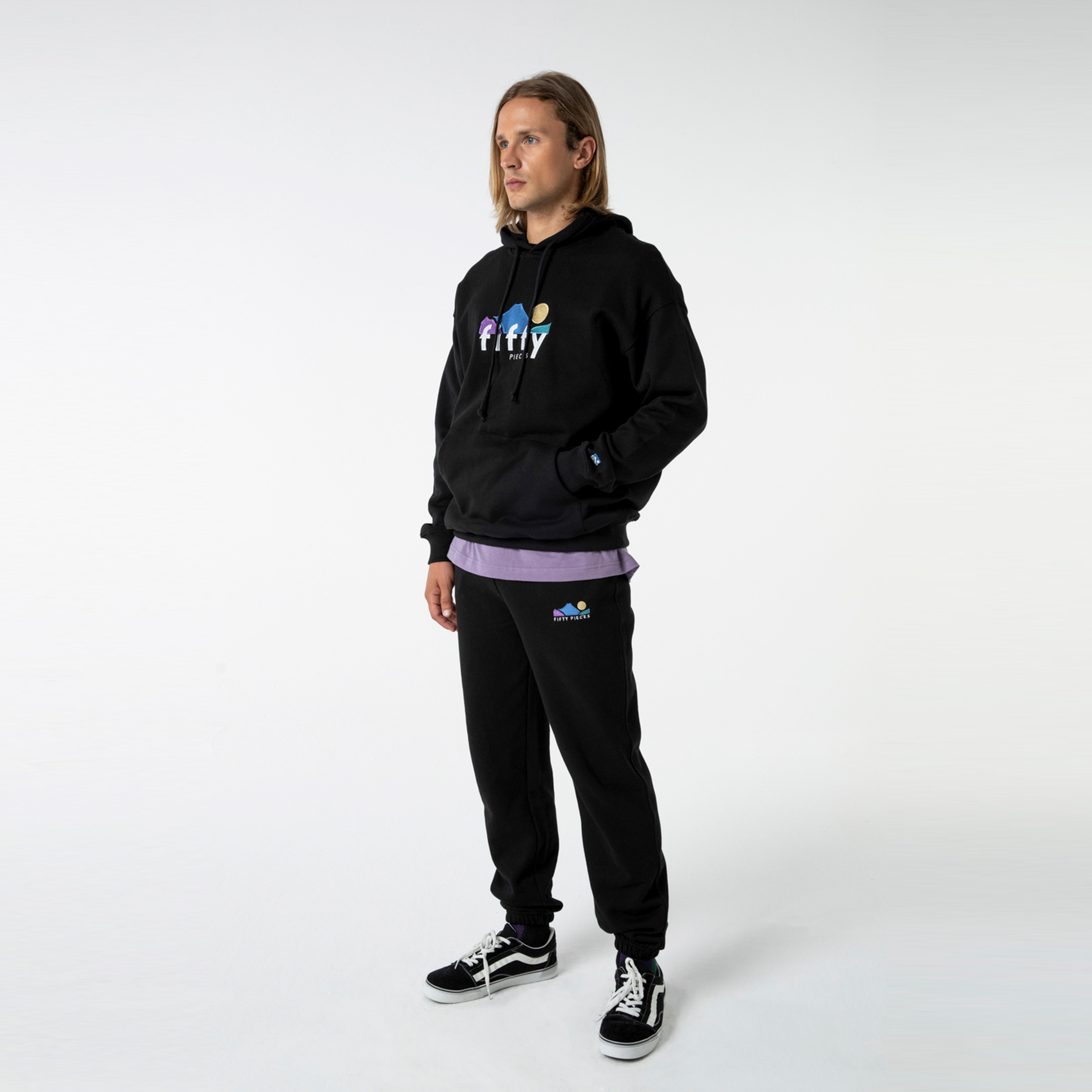 Fifty Pieces Oversize Erkek Siyah Hoodie