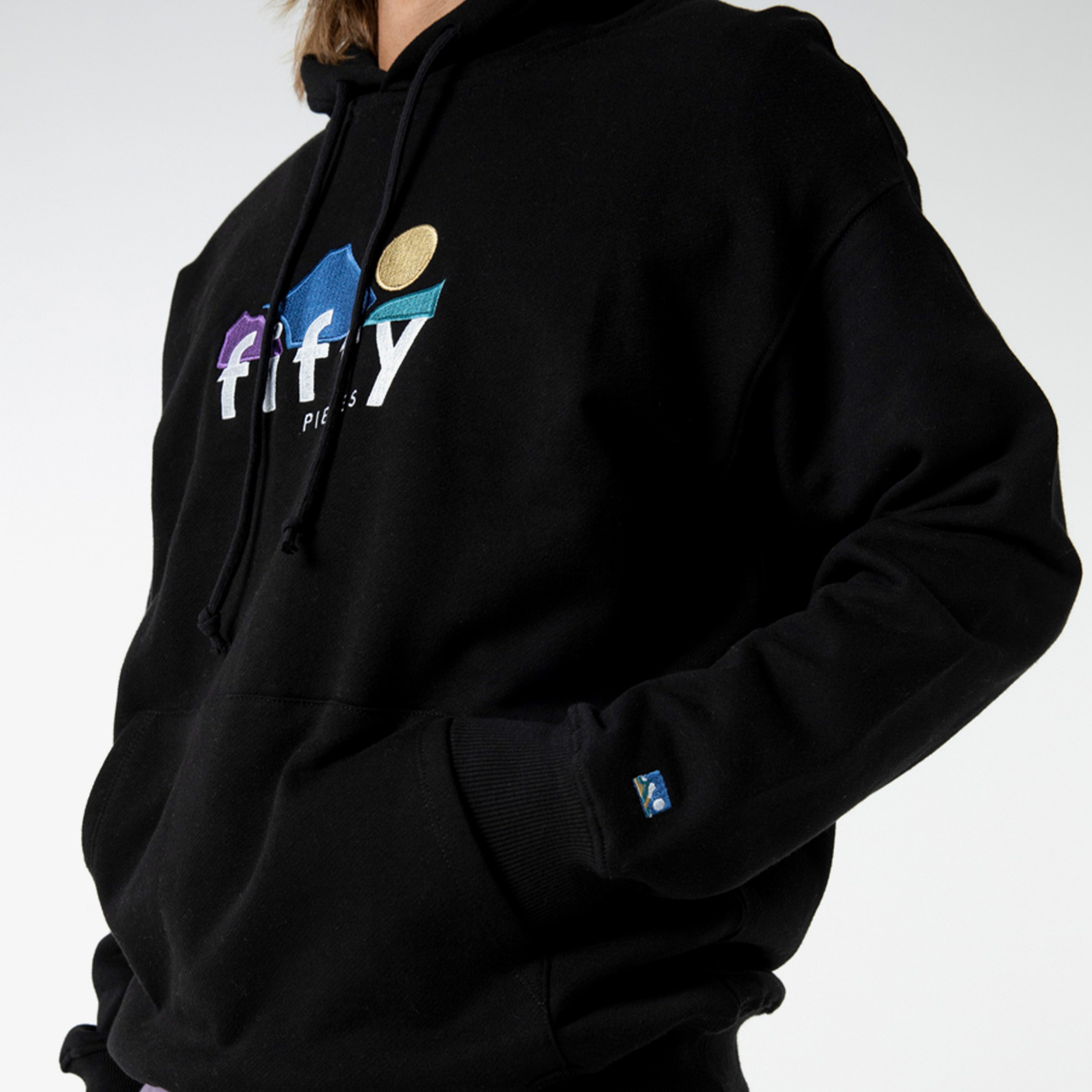 Fifty Pieces Oversize Erkek Siyah Hoodie