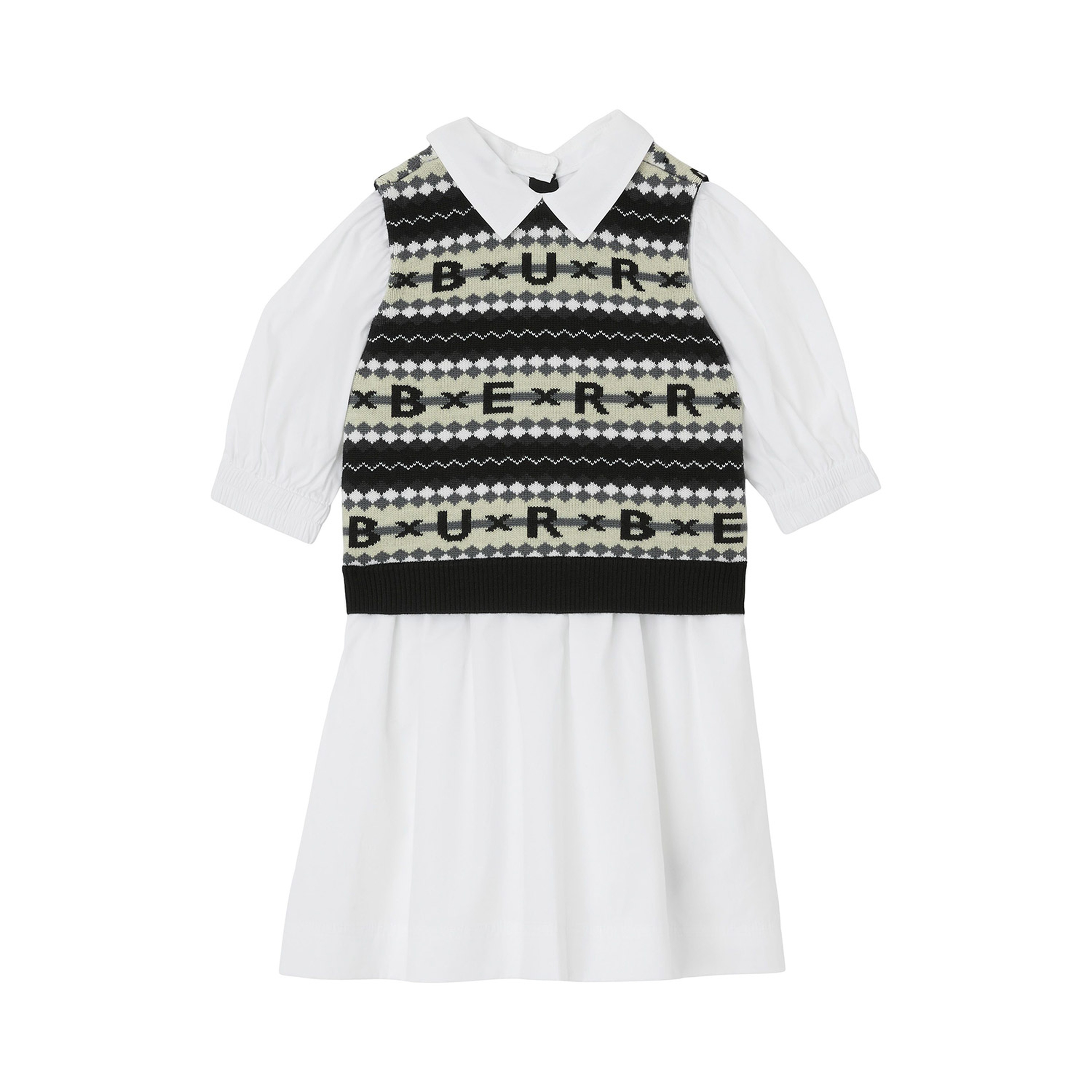 Burberry Çocuk Beyaz Elbise