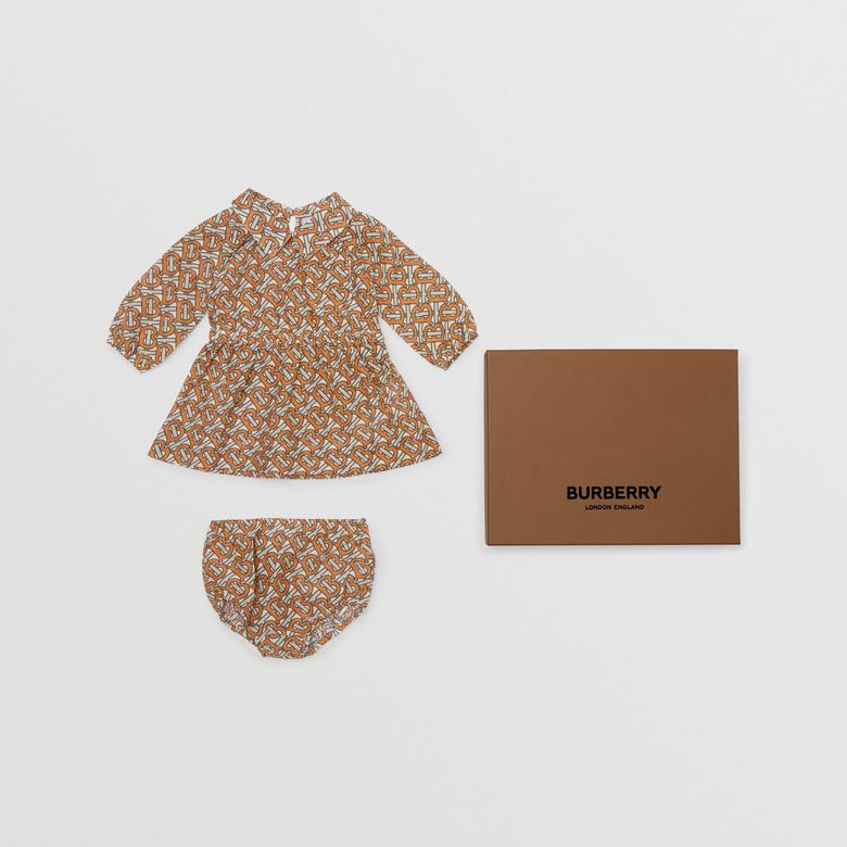 Burberry Çocuk Turuncu Elbise