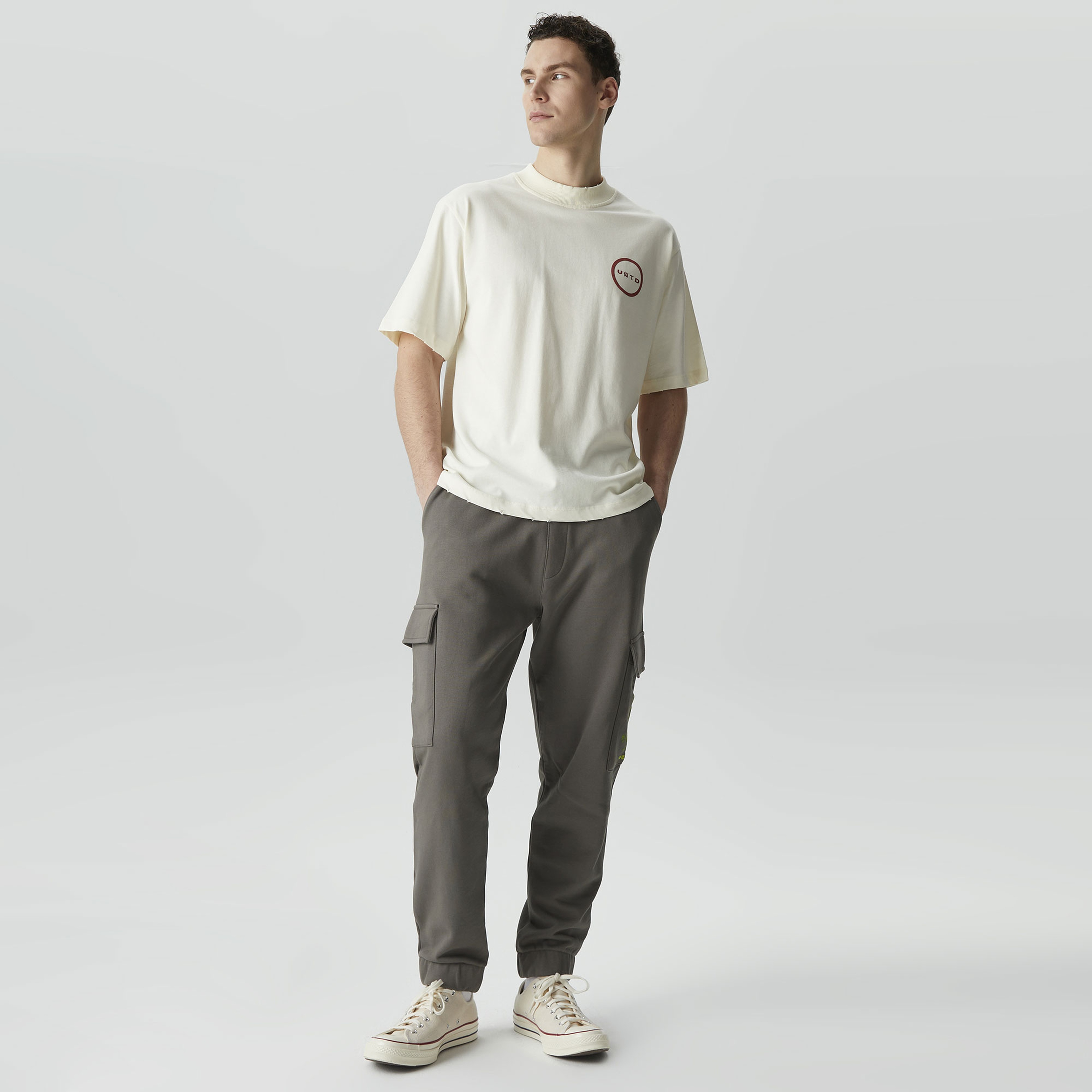 UNITED4 Erkek Beyaz T-Shirt