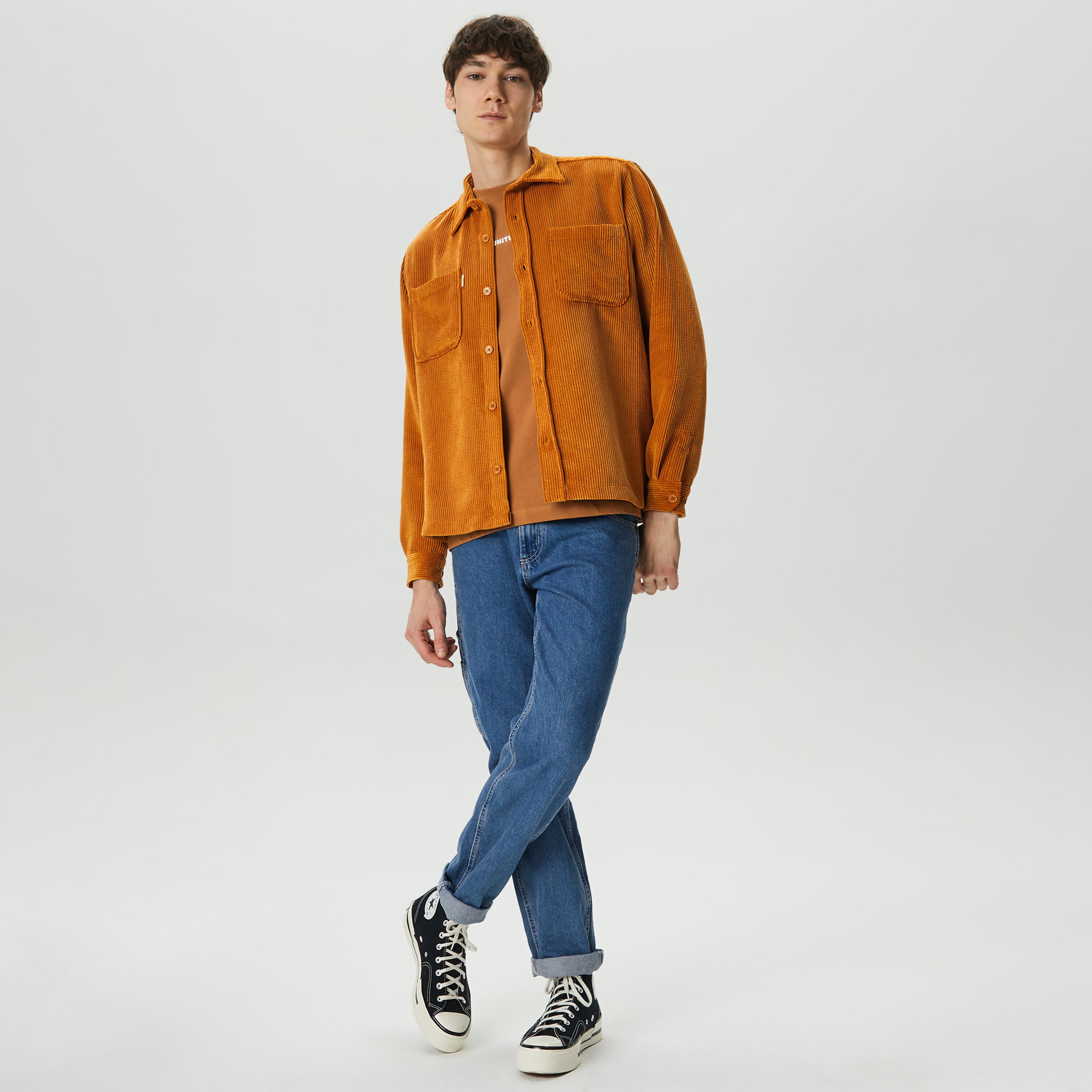 UNITED4 Erkek Sarı Gömlek