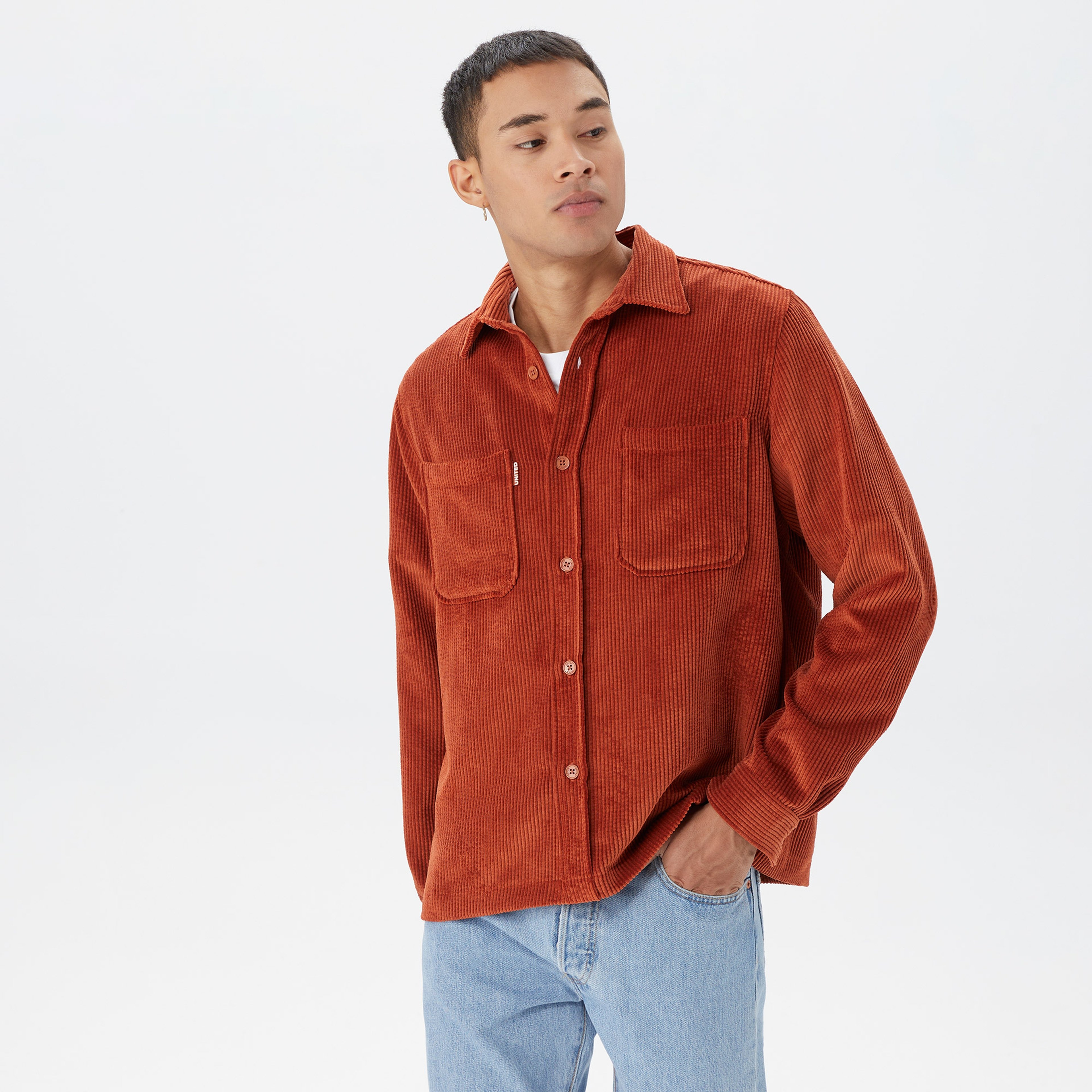 UNITED4 Erkek Kiremit Gömlek