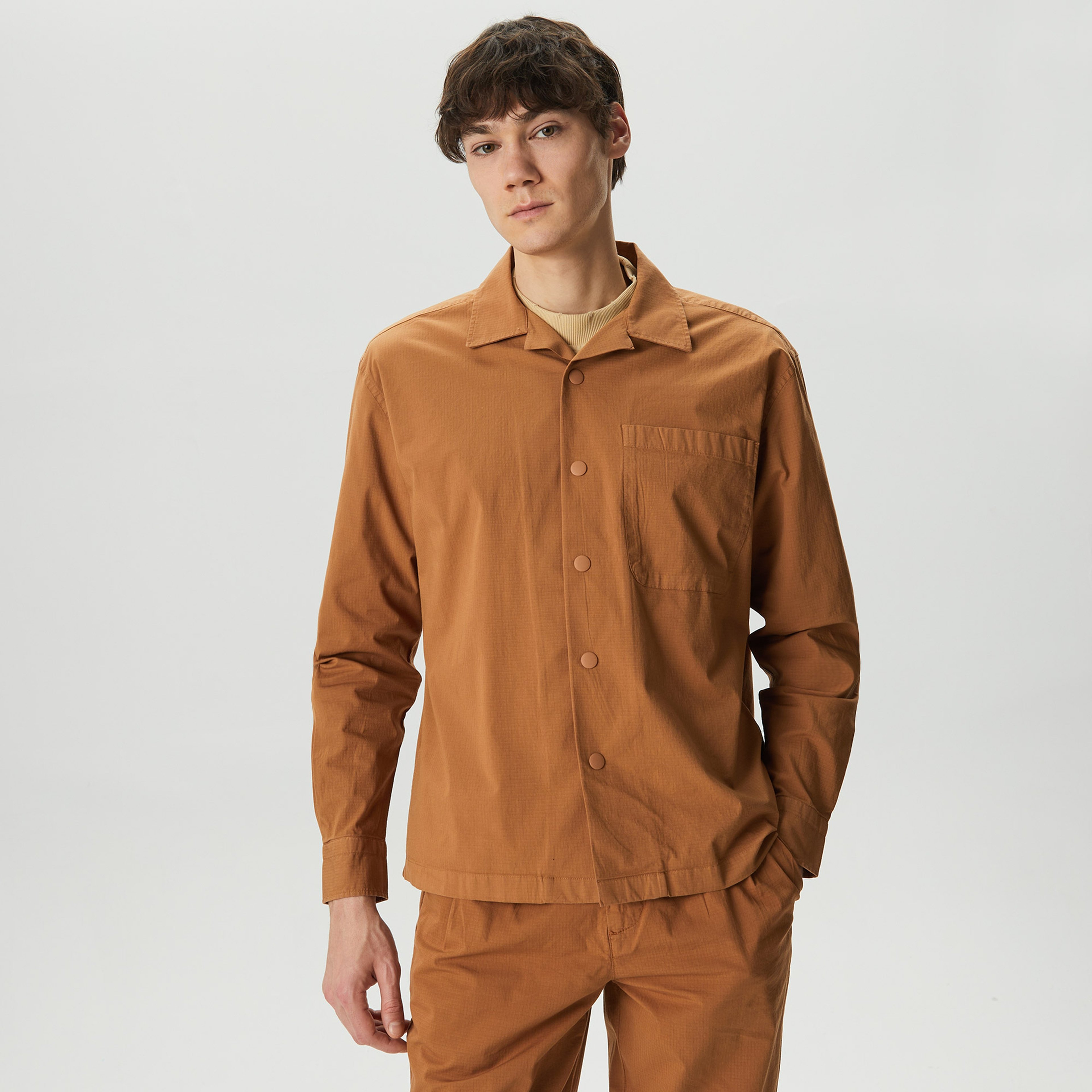 UNITED4 Erkek Kahverengi Gömlek