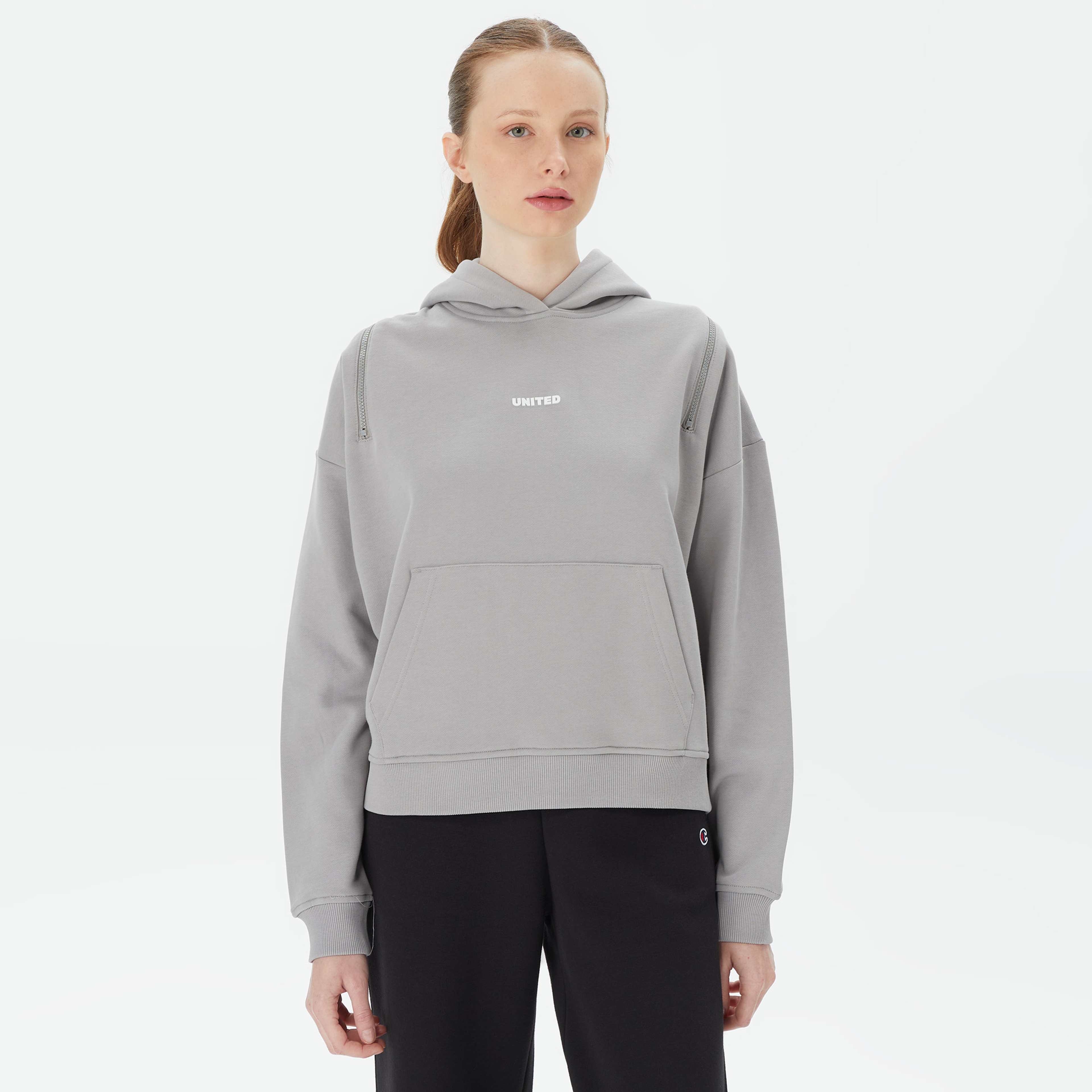 UNITED4 Kadın Gri Sweatshirt