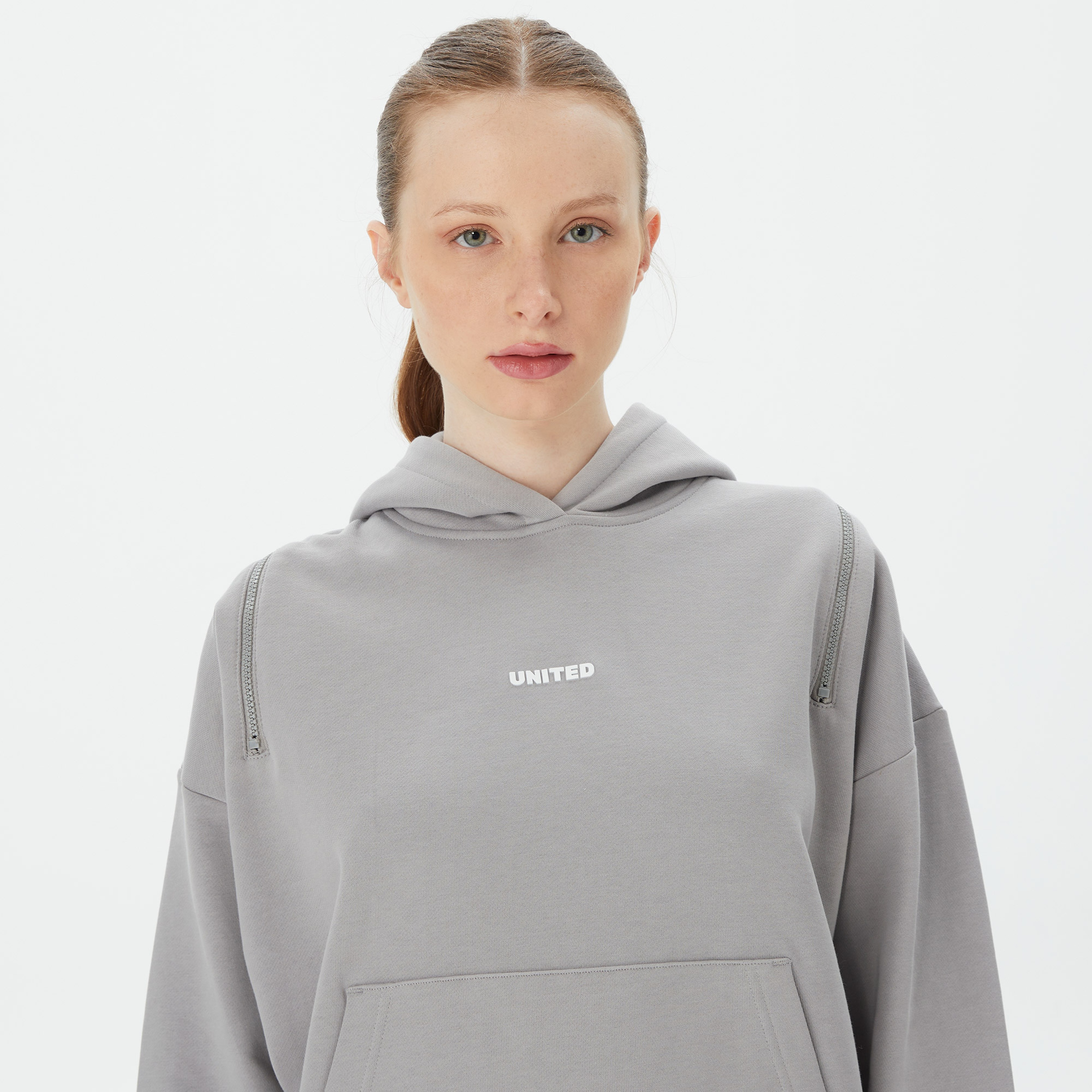 UNITED4 Kadın Gri Sweatshirt