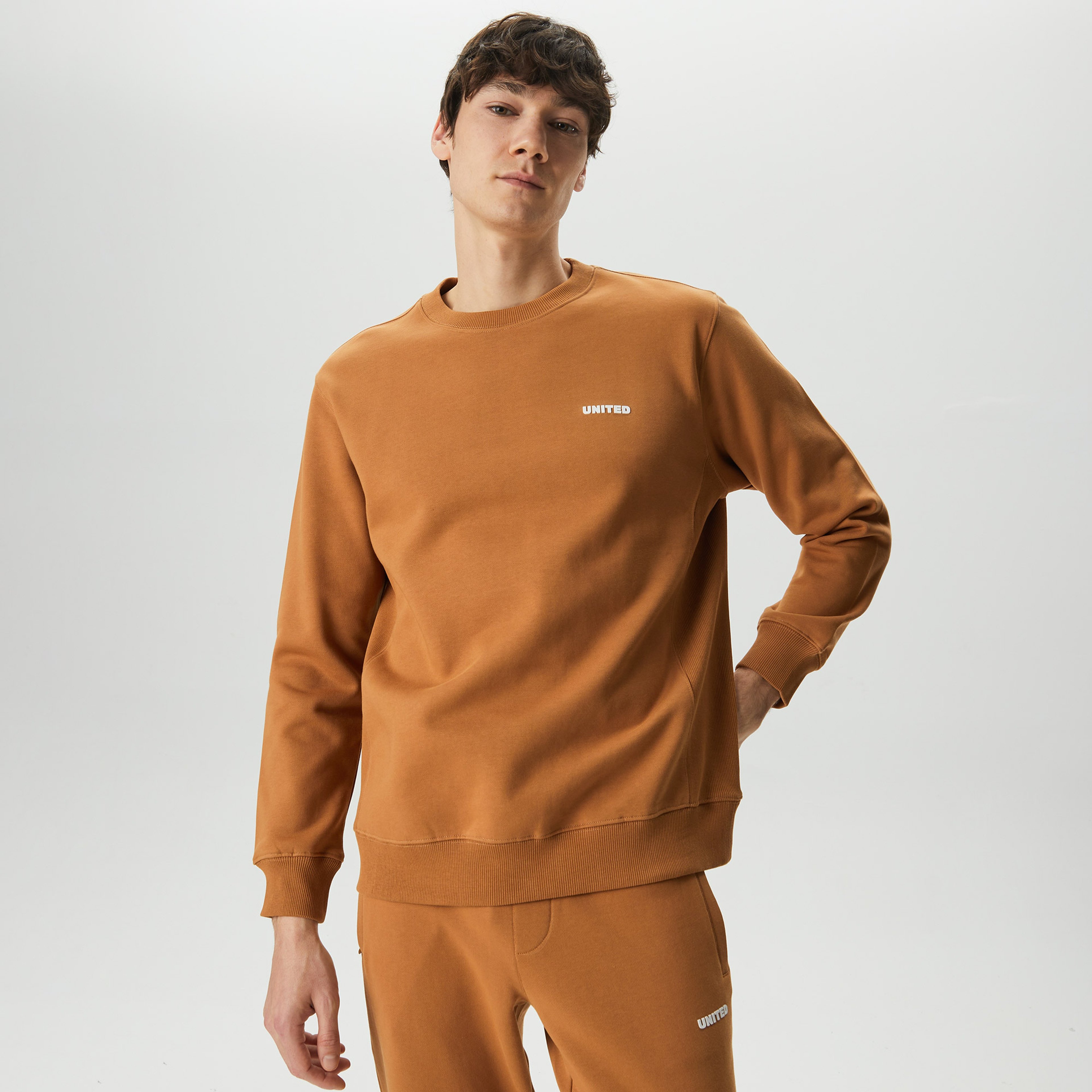 UNITED4 Erkek Kahverengi Sweatshirt