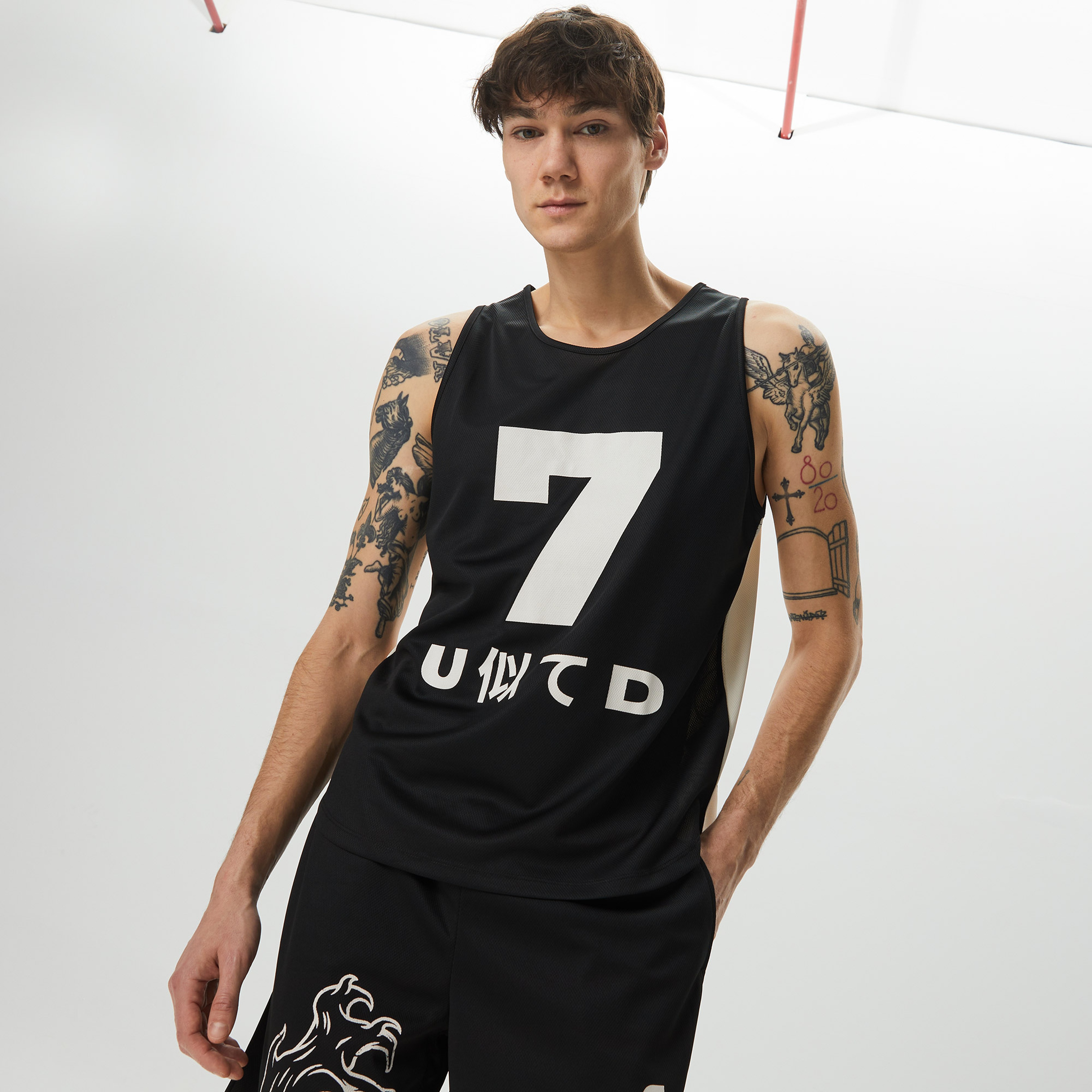 UNITED4 Erkek Siyah/Beyaz T-Shirt