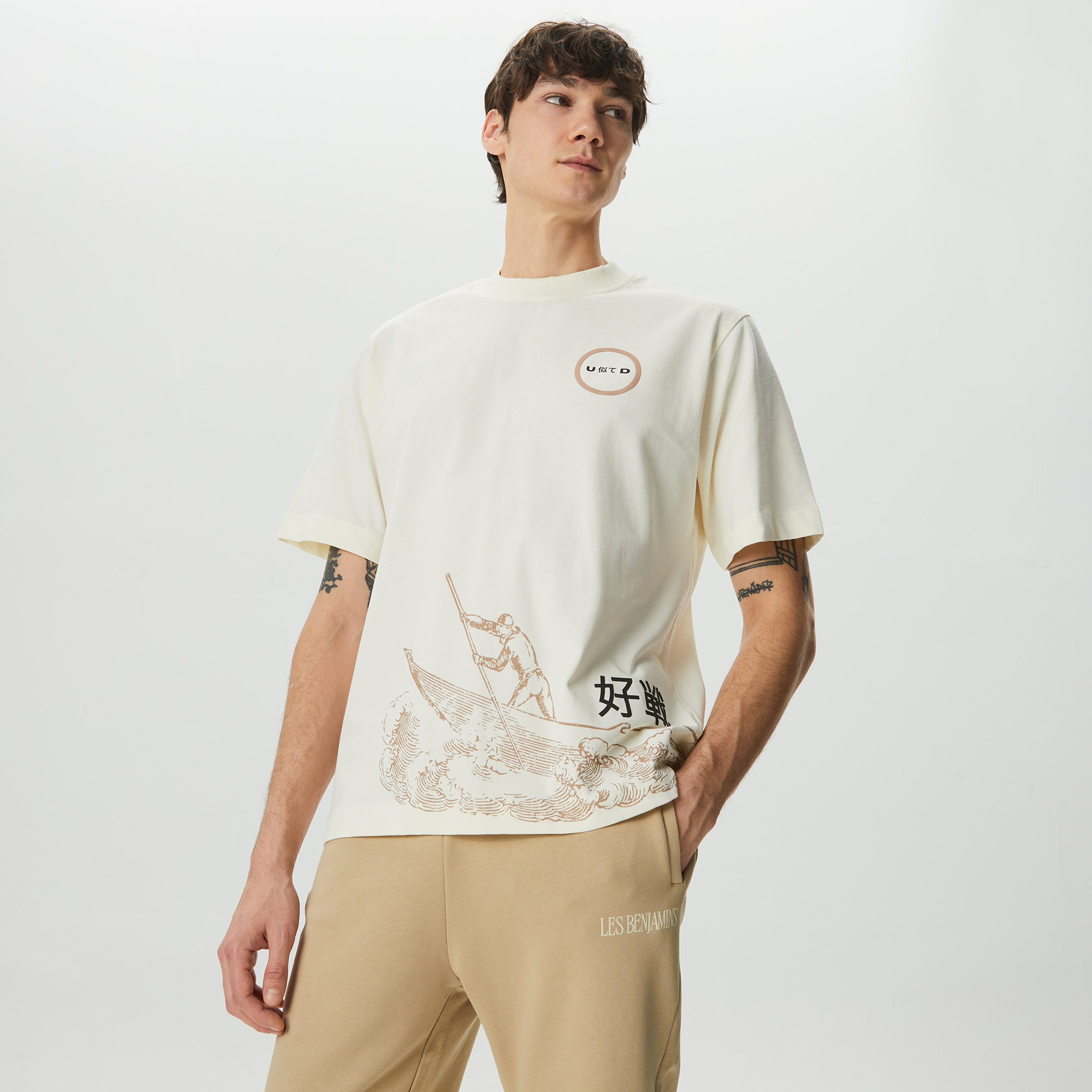 UNITED4 Erkek Beyaz T-Shirt