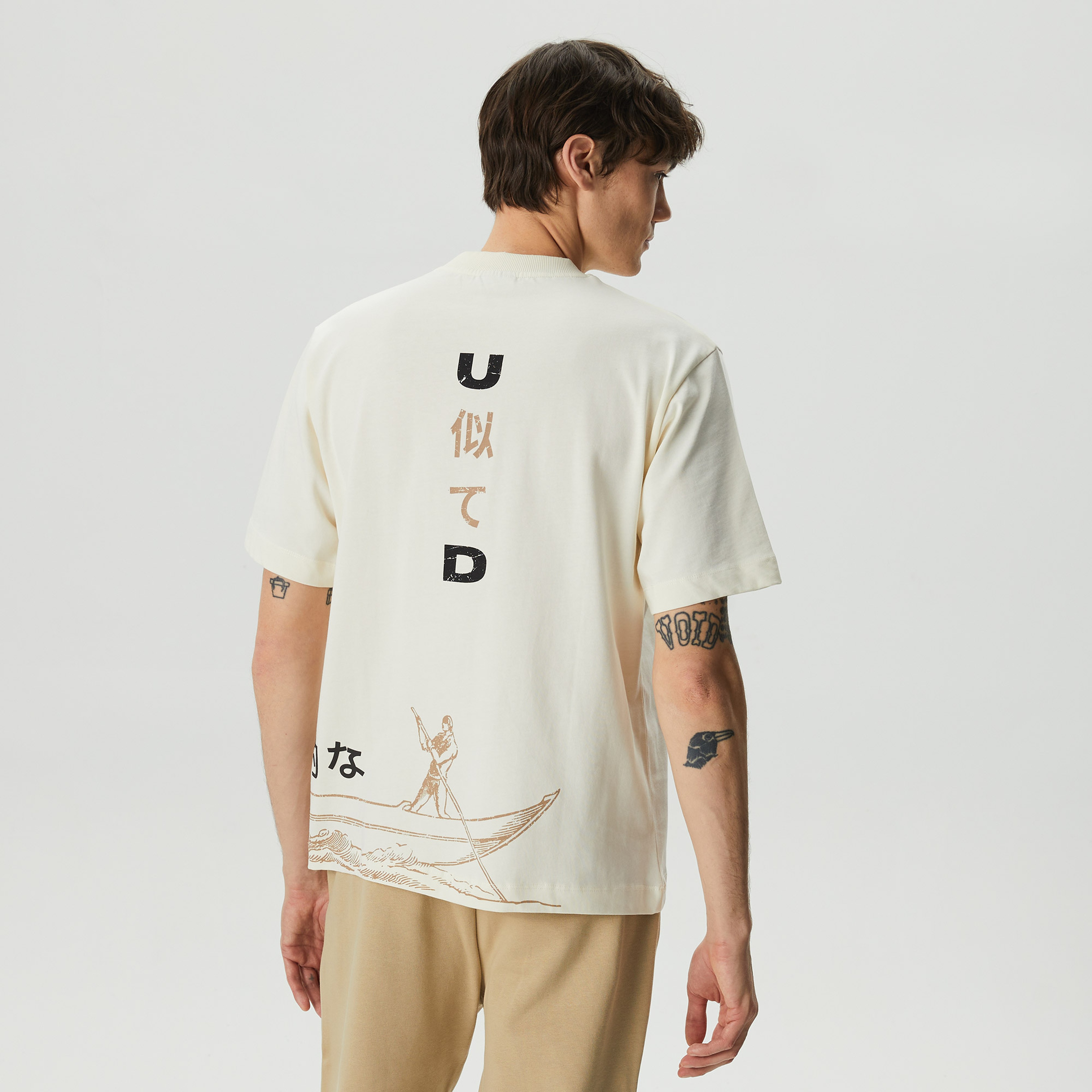 UNITED4 Erkek Beyaz T-Shirt