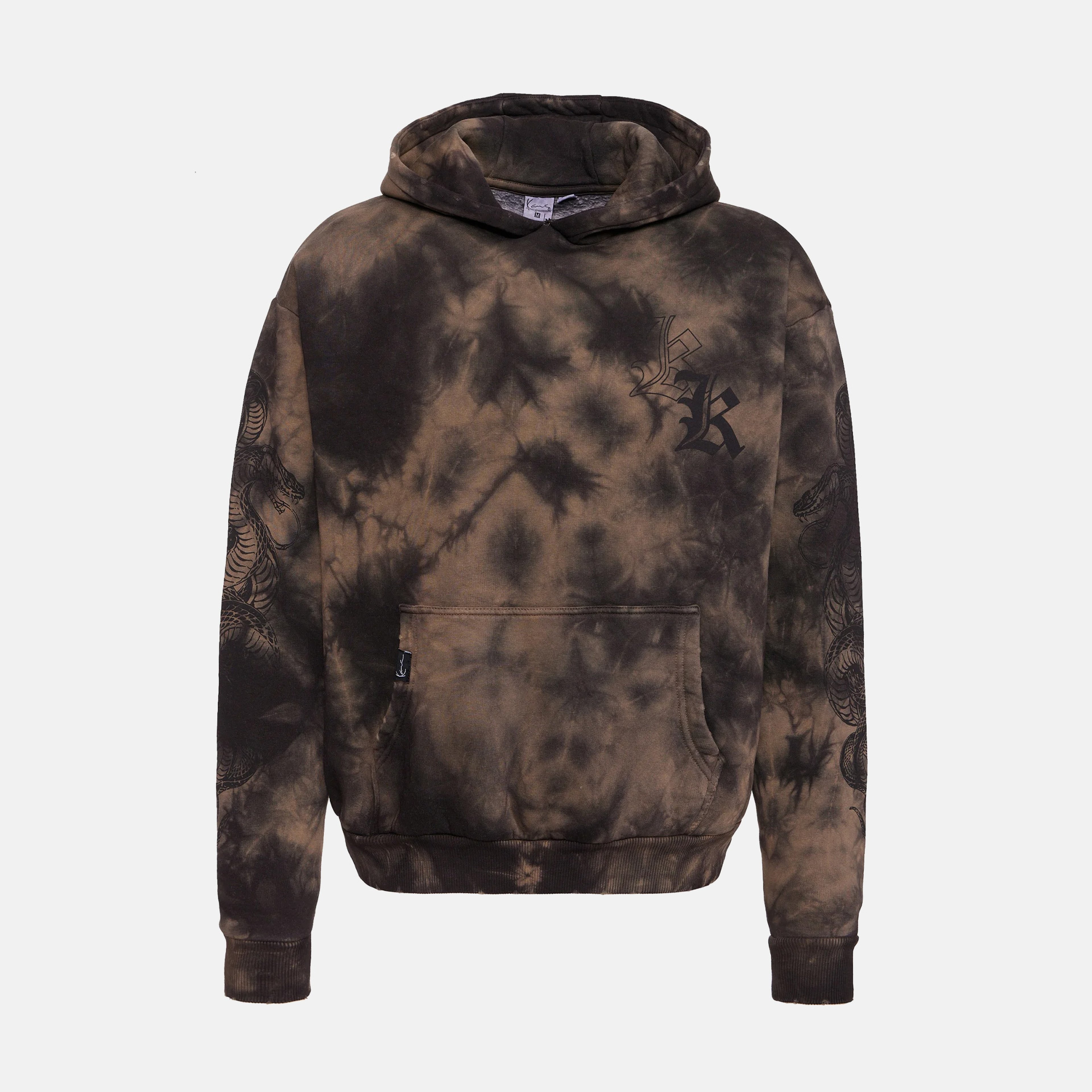 Karl Kani Woven Signature OS Washed Print Erkek Haki Hoodie