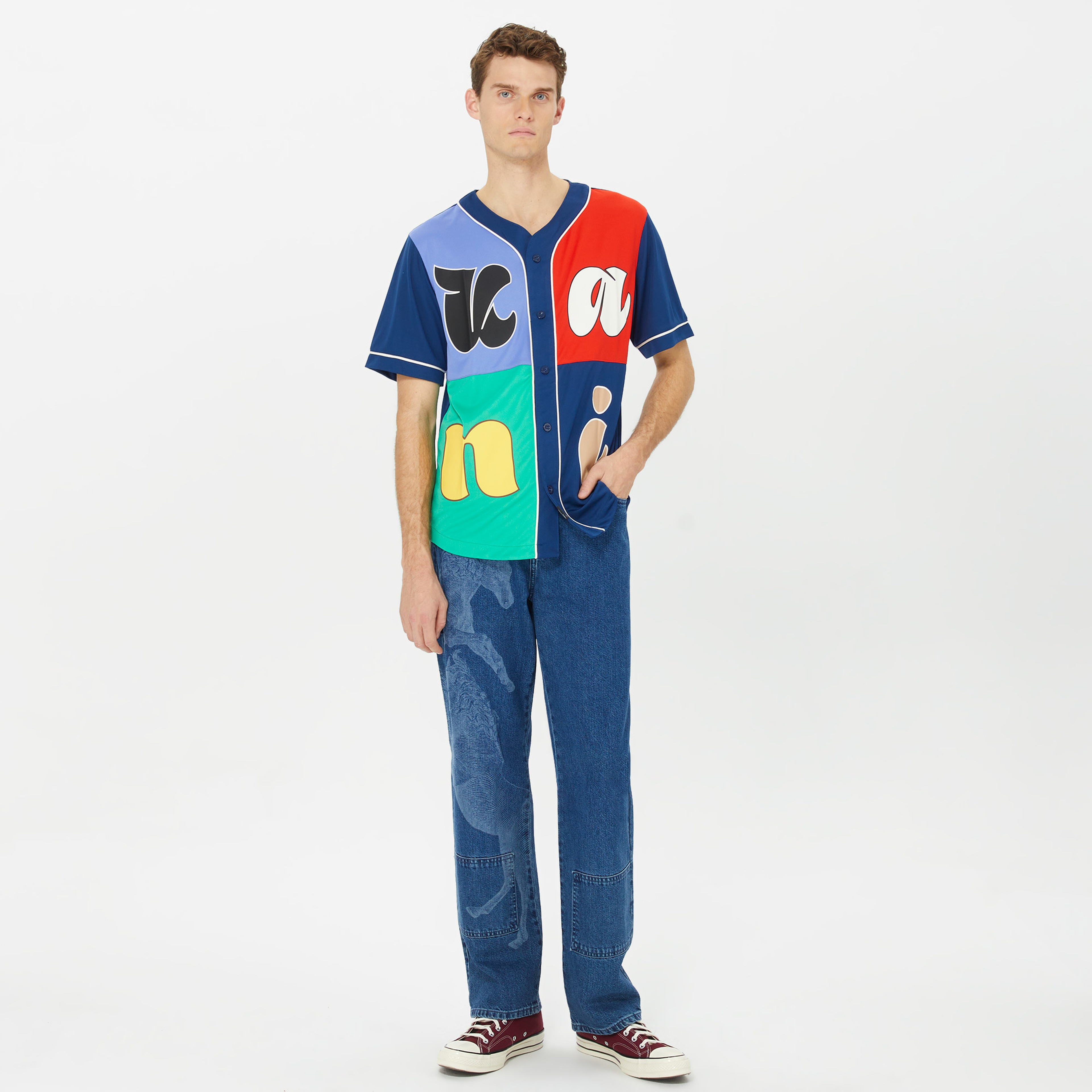 Karl Kani Signature Pinstripe Erkek Mavi Gömlek