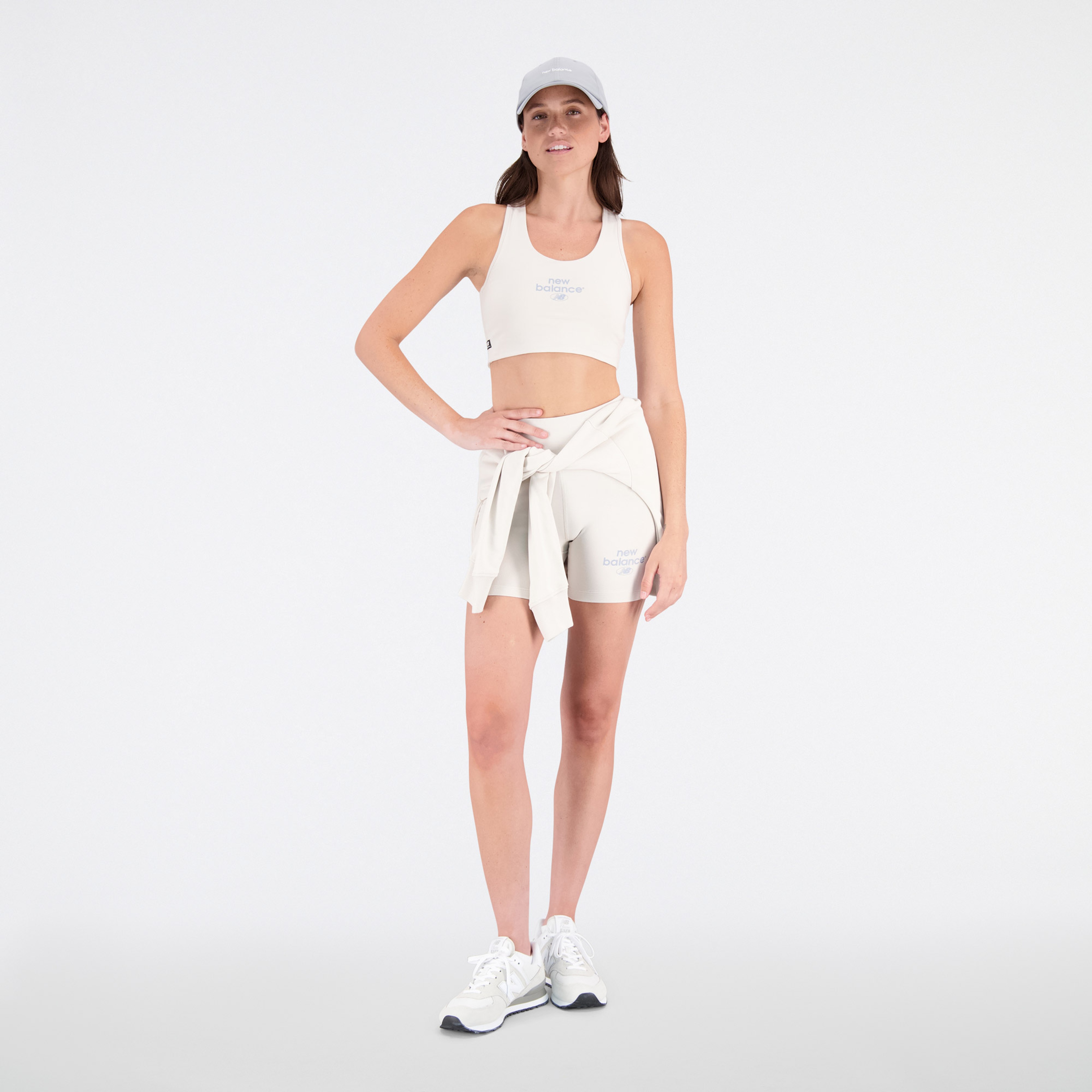 New Balance Essentials Reimagined Kadın Beyaz Bra