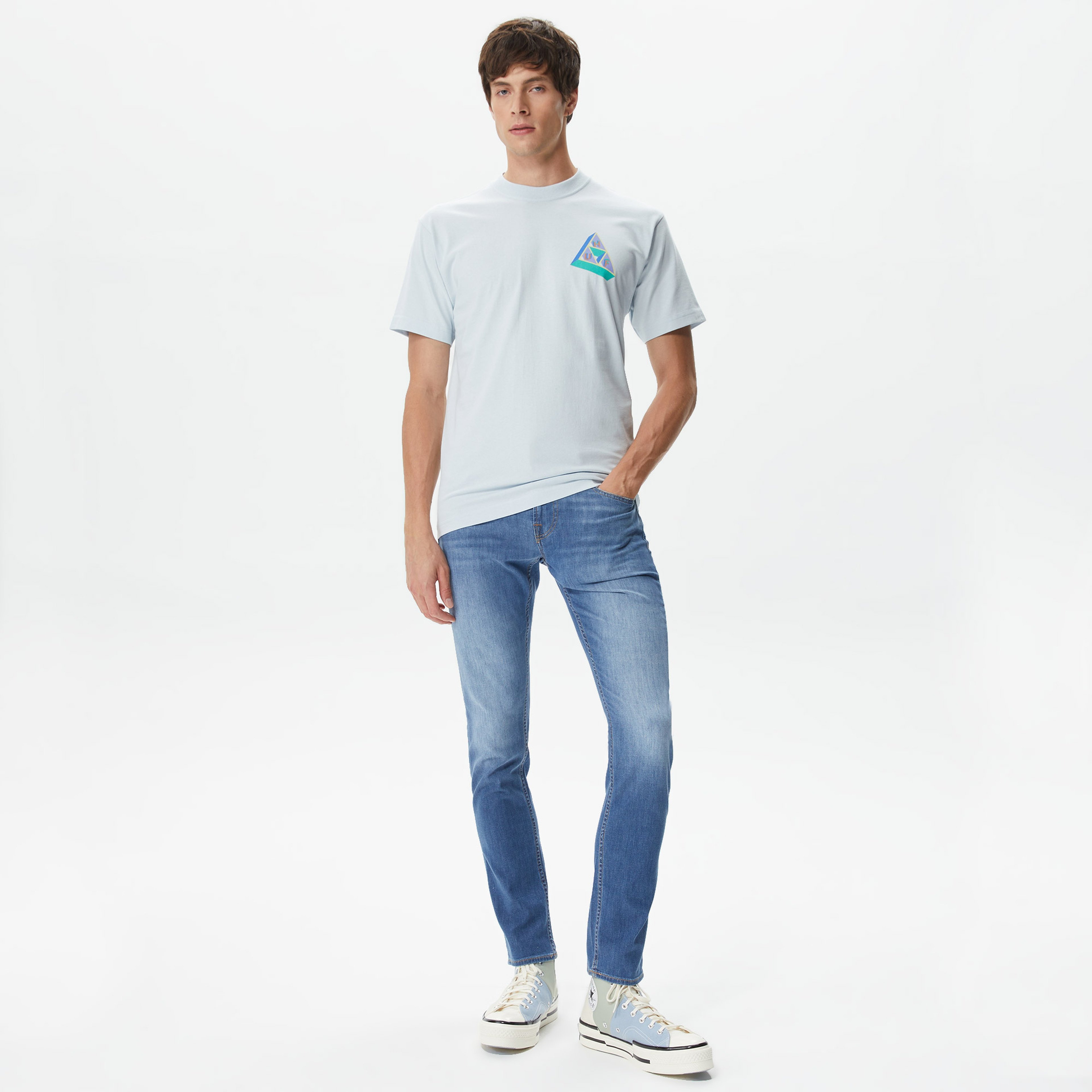 Huf Based TT S/S Erkek Beyaz T-Shirt