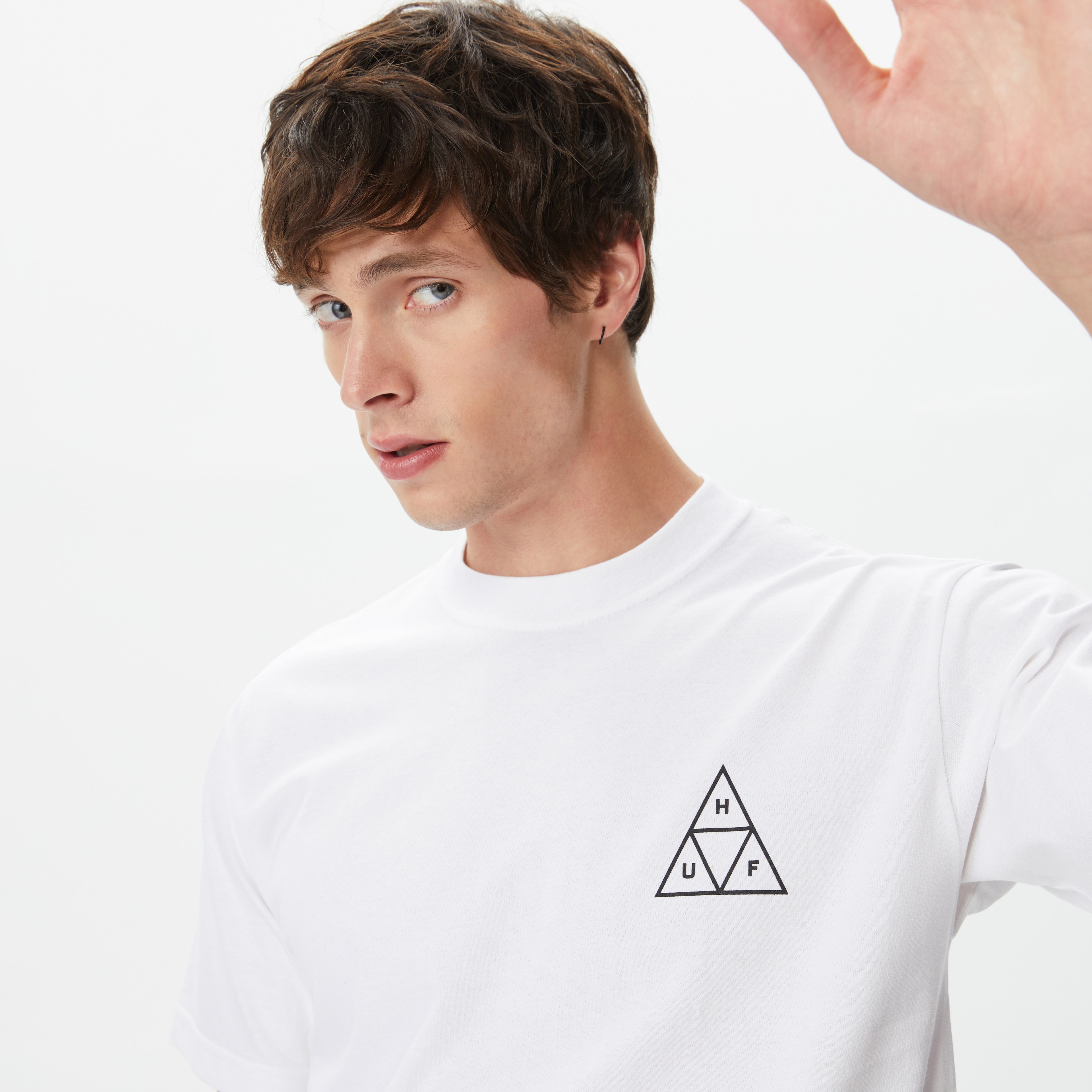 Huf Set Triple Triangle Erkek Beyaz T-Shirt