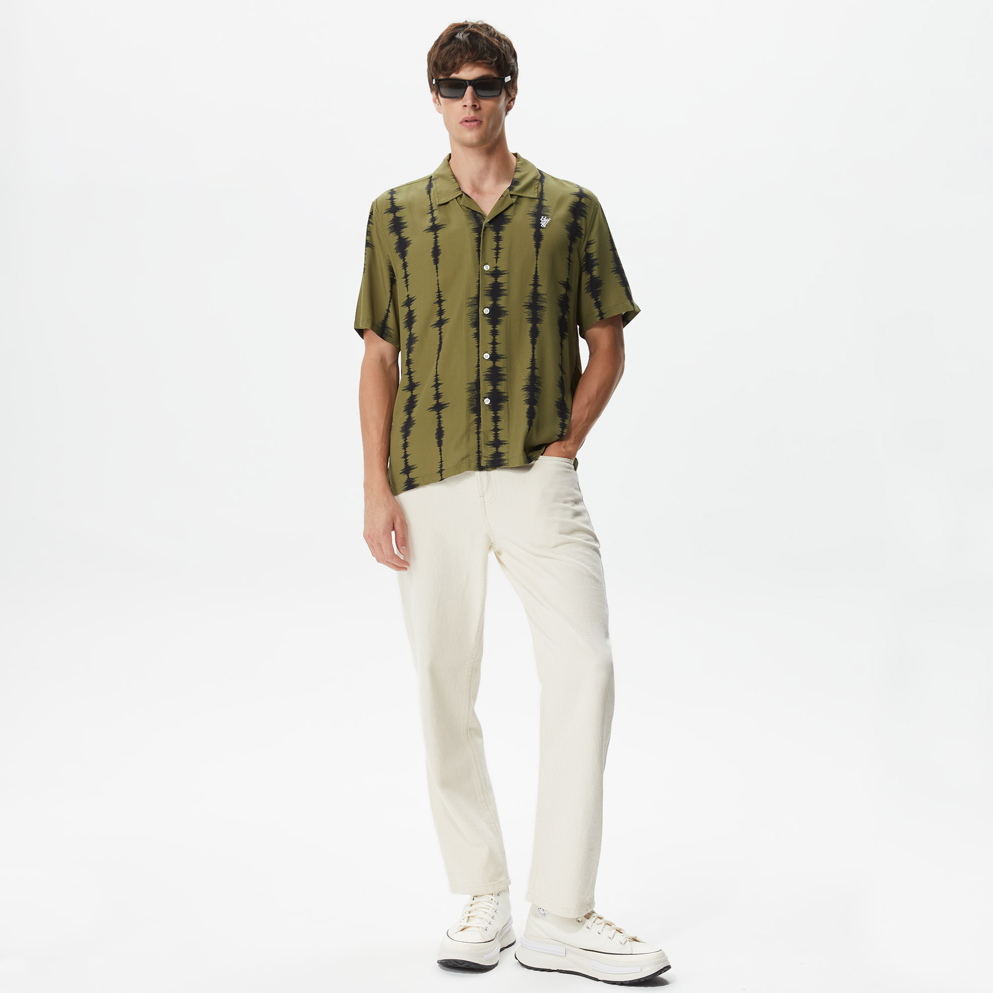 Huf Seismogram Resort Erkek Yeşil Gömlek