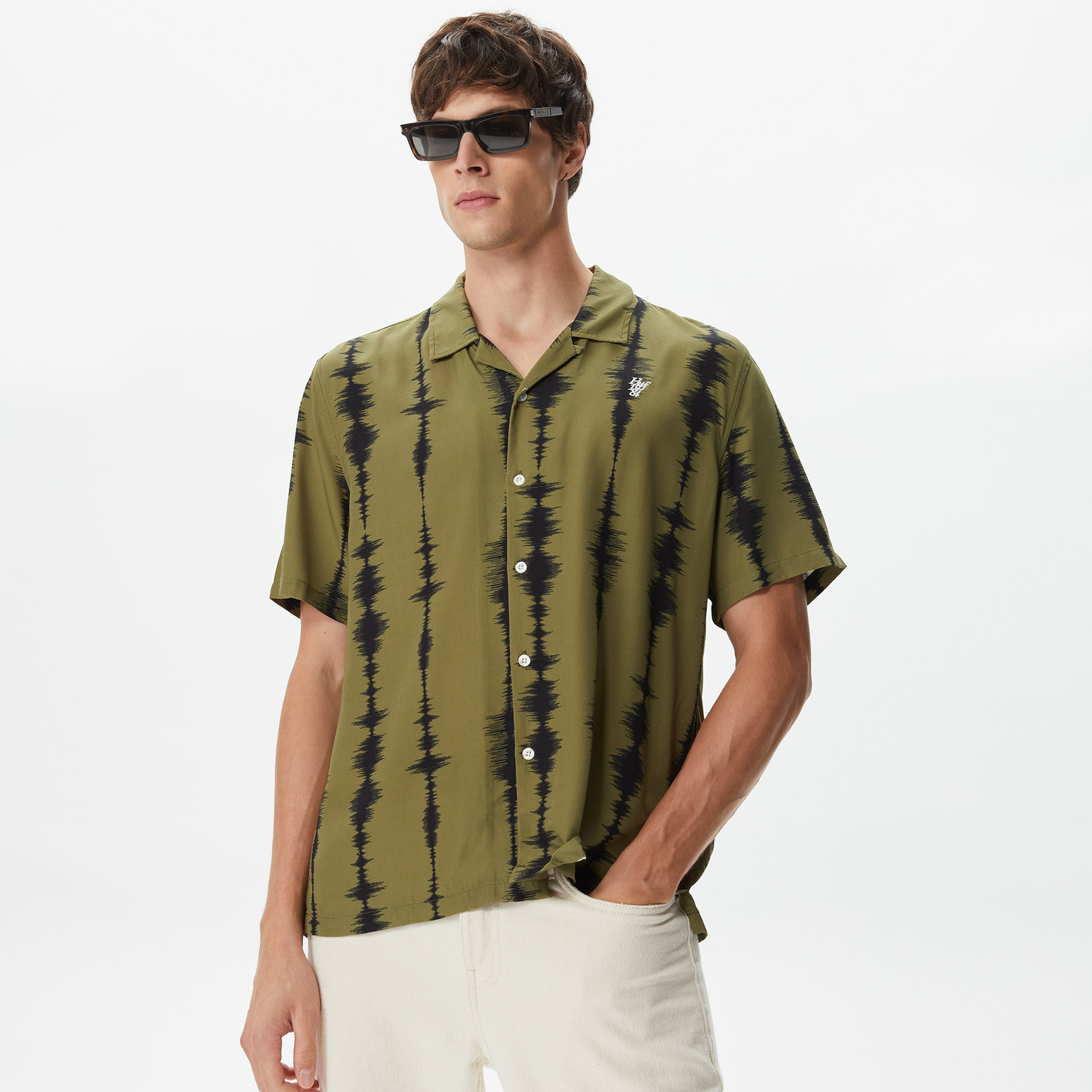 Huf Seismogram Resort Erkek Yeşil Gömlek